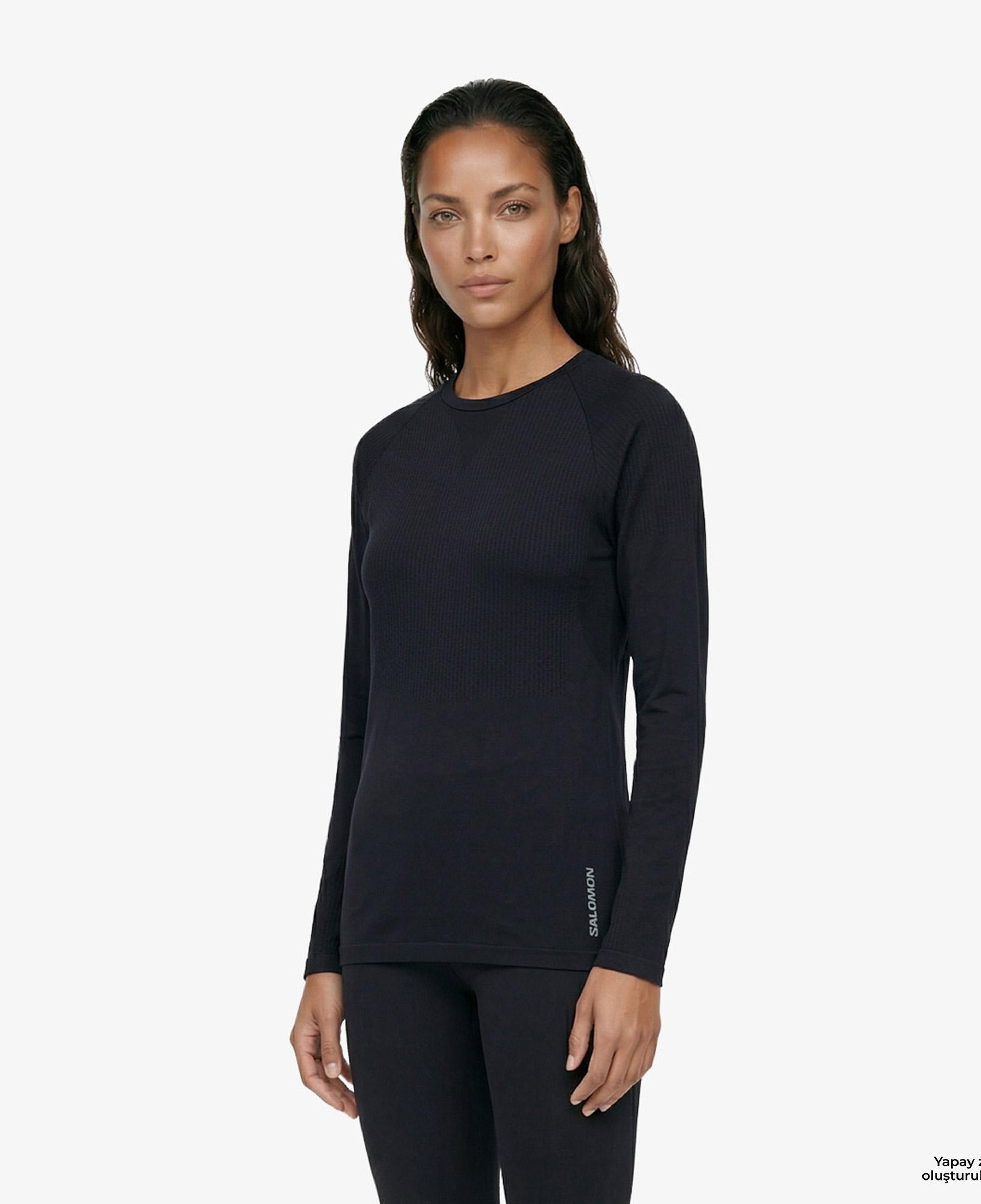 Salomon Sense Aura Kadın Siyah Koşu T-Shirt