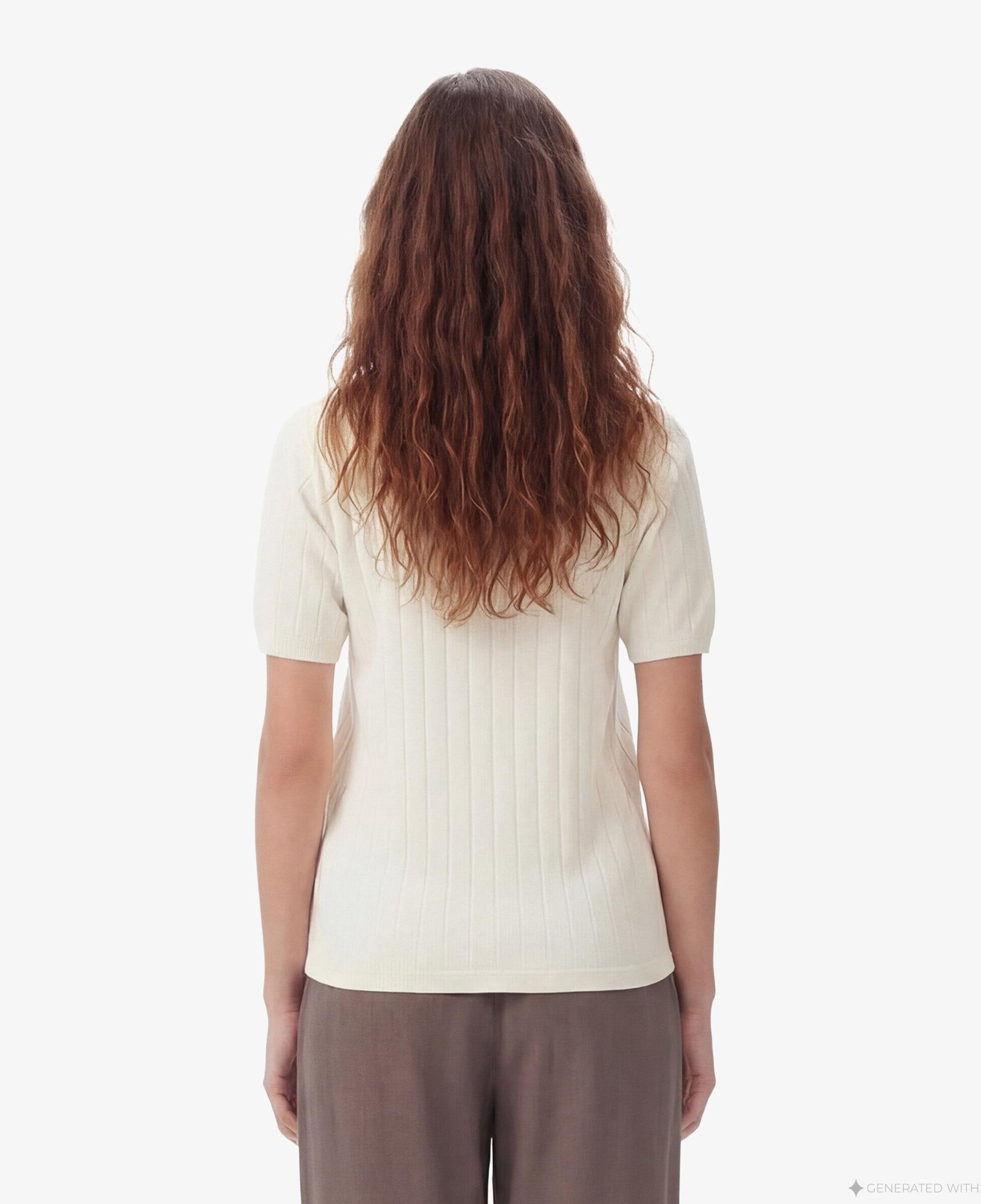 Nautica Kadın Krem Slim Fit Triko