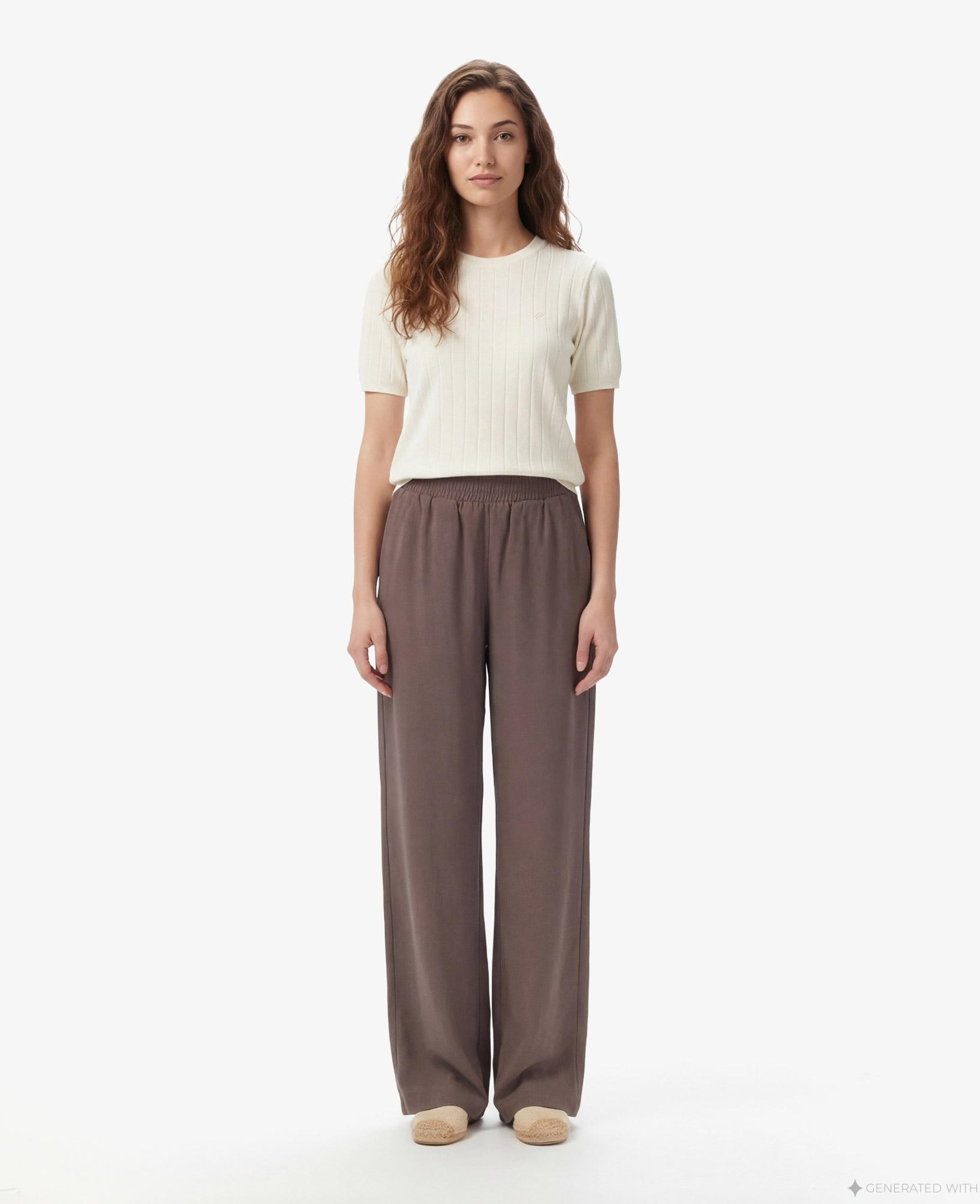 Nautica Kadın Krem Slim Fit Triko