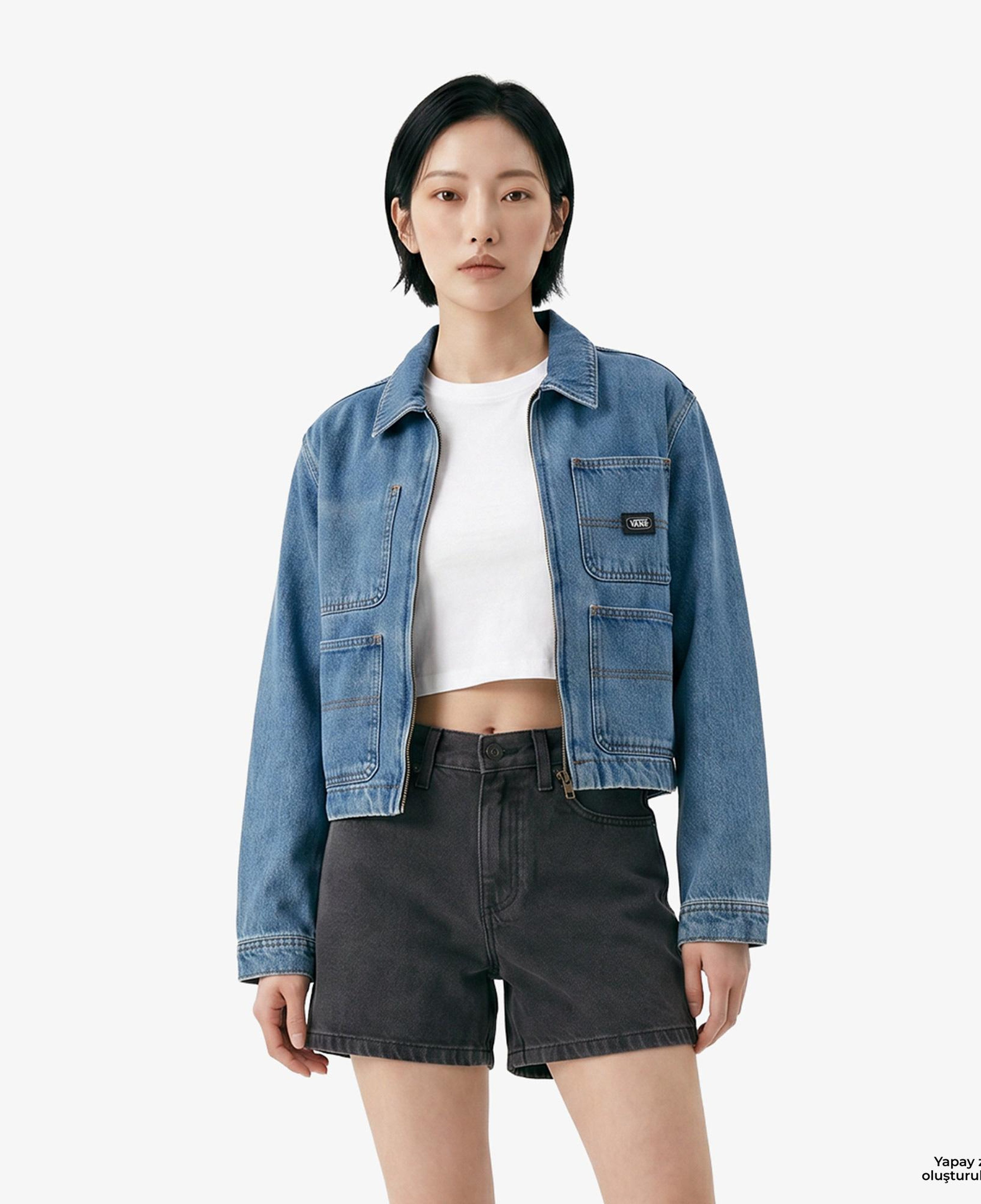 Vans Emily Boxy Workwear Kadın Mavi Ceket