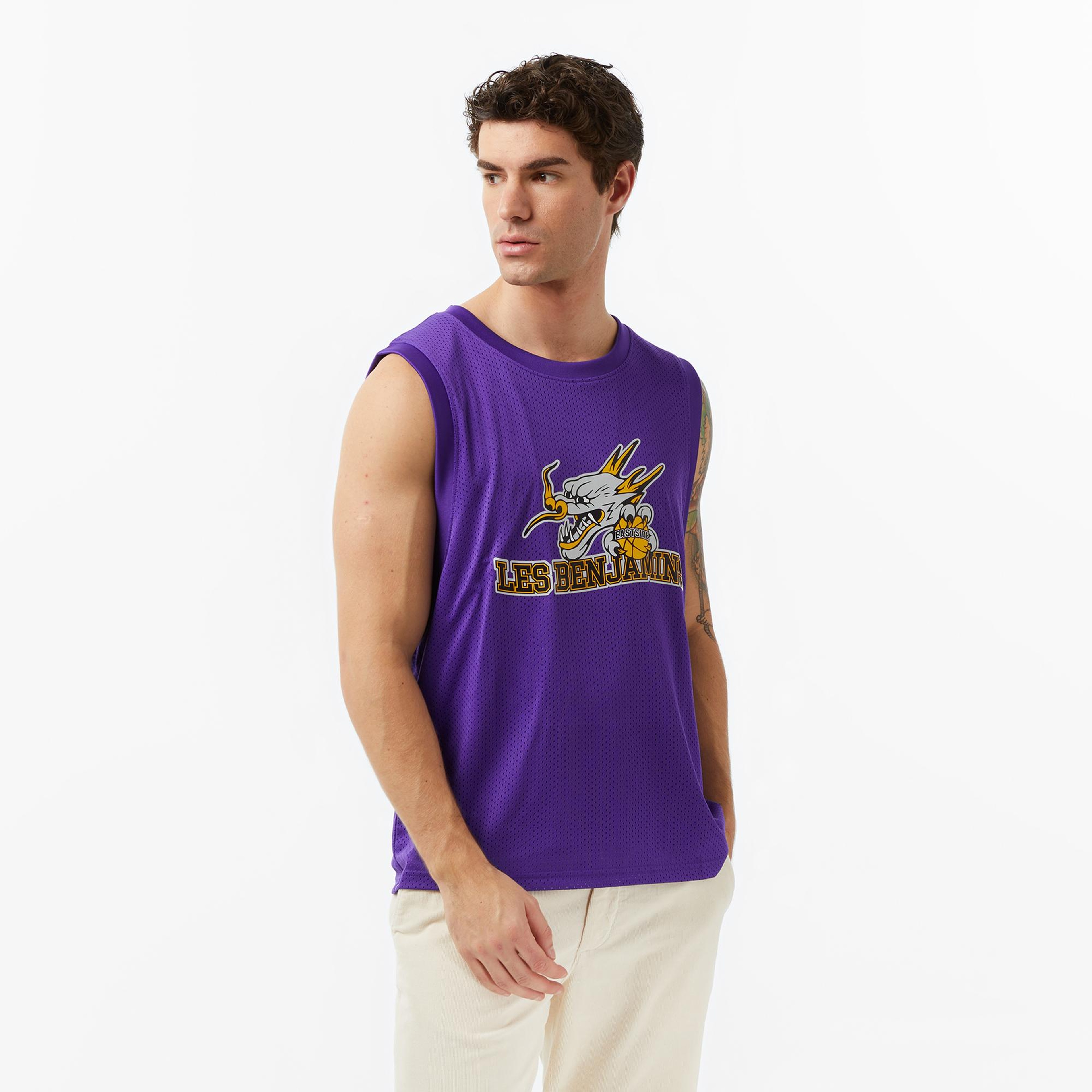 Les Benjamins Essentials 703 Erkek Mor T-Shirt