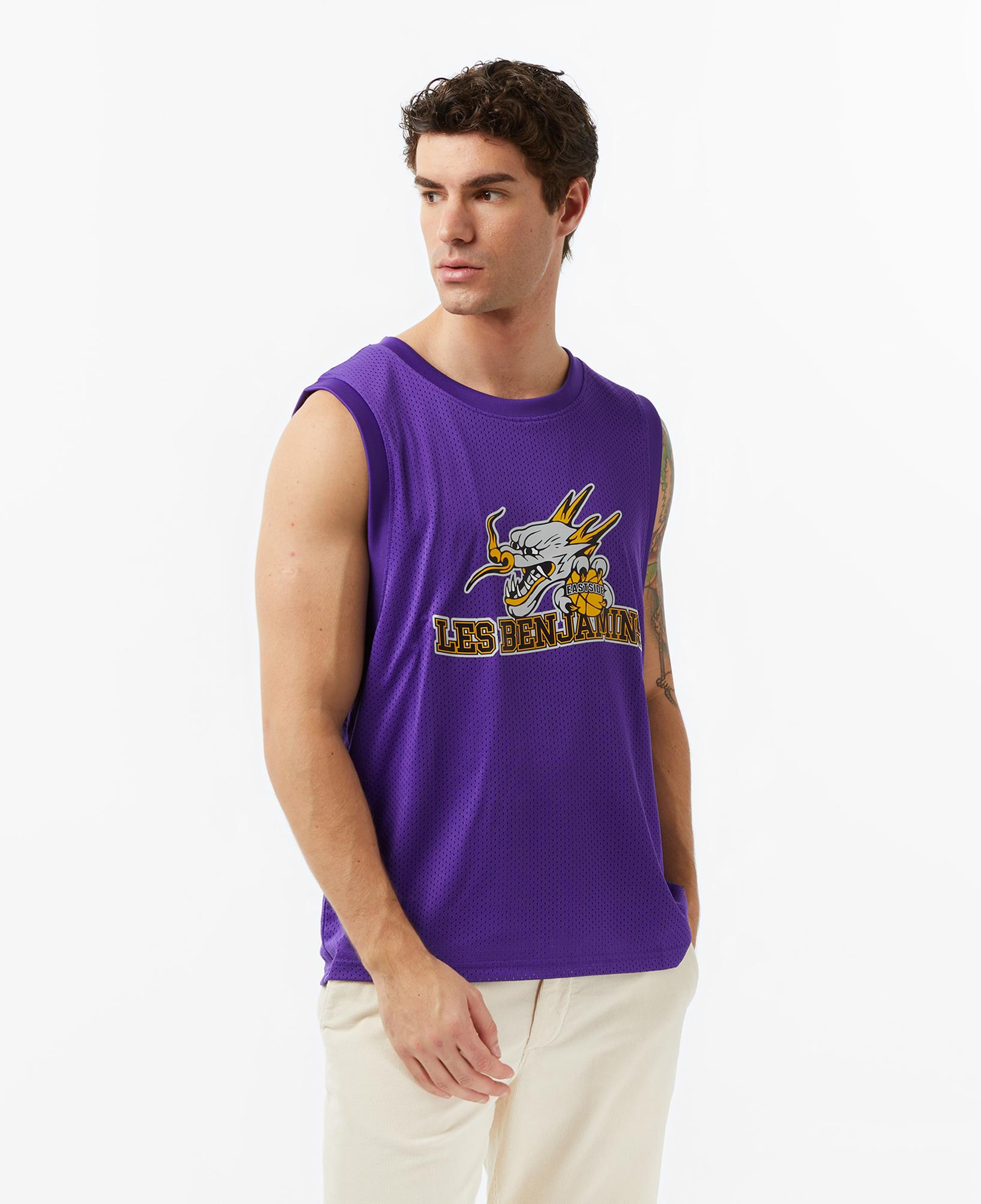 Les Benjamins Essentials 703 Erkek Mor T-Shirt