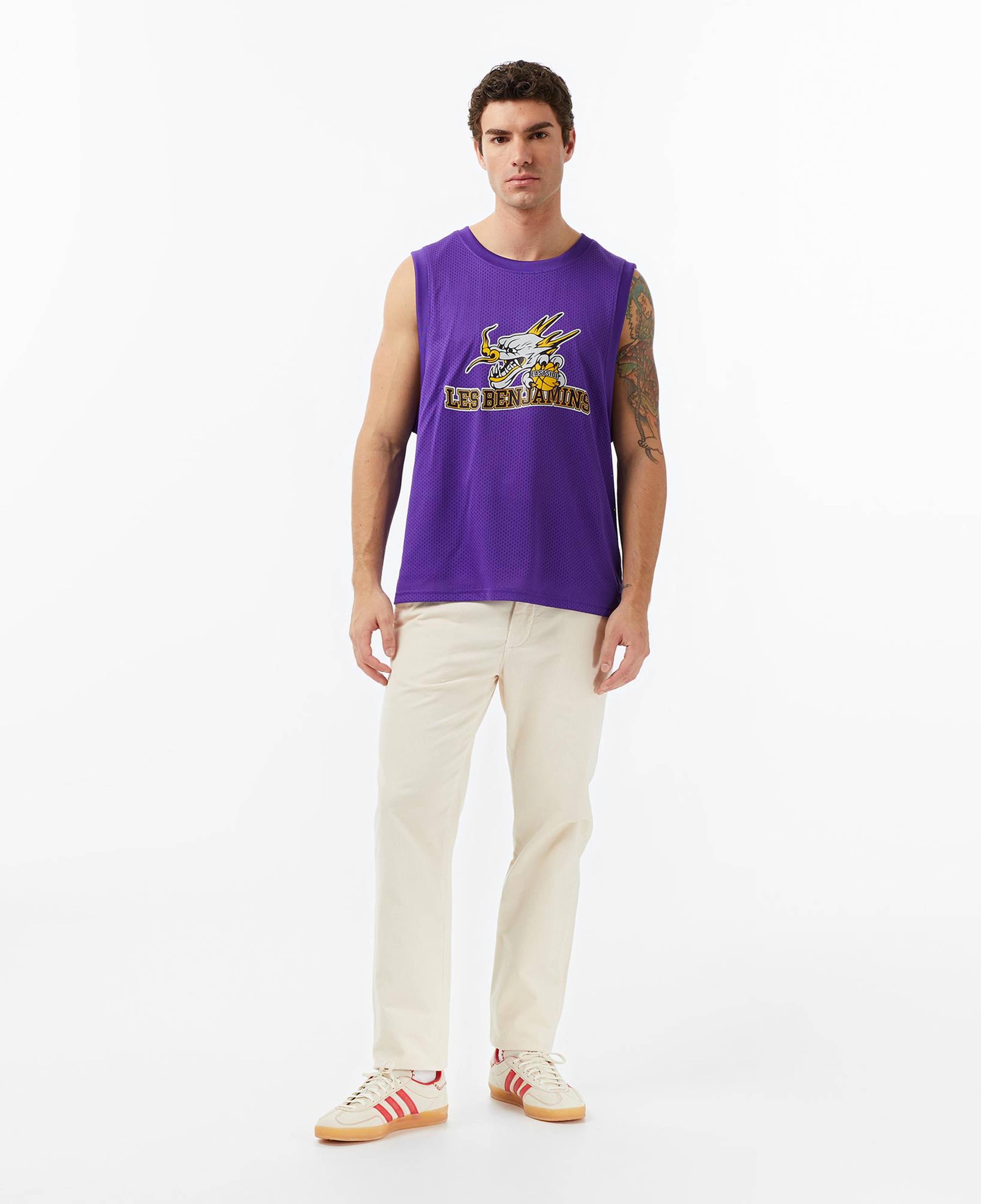 Les Benjamins Essentials 703 Erkek Mor T-Shirt