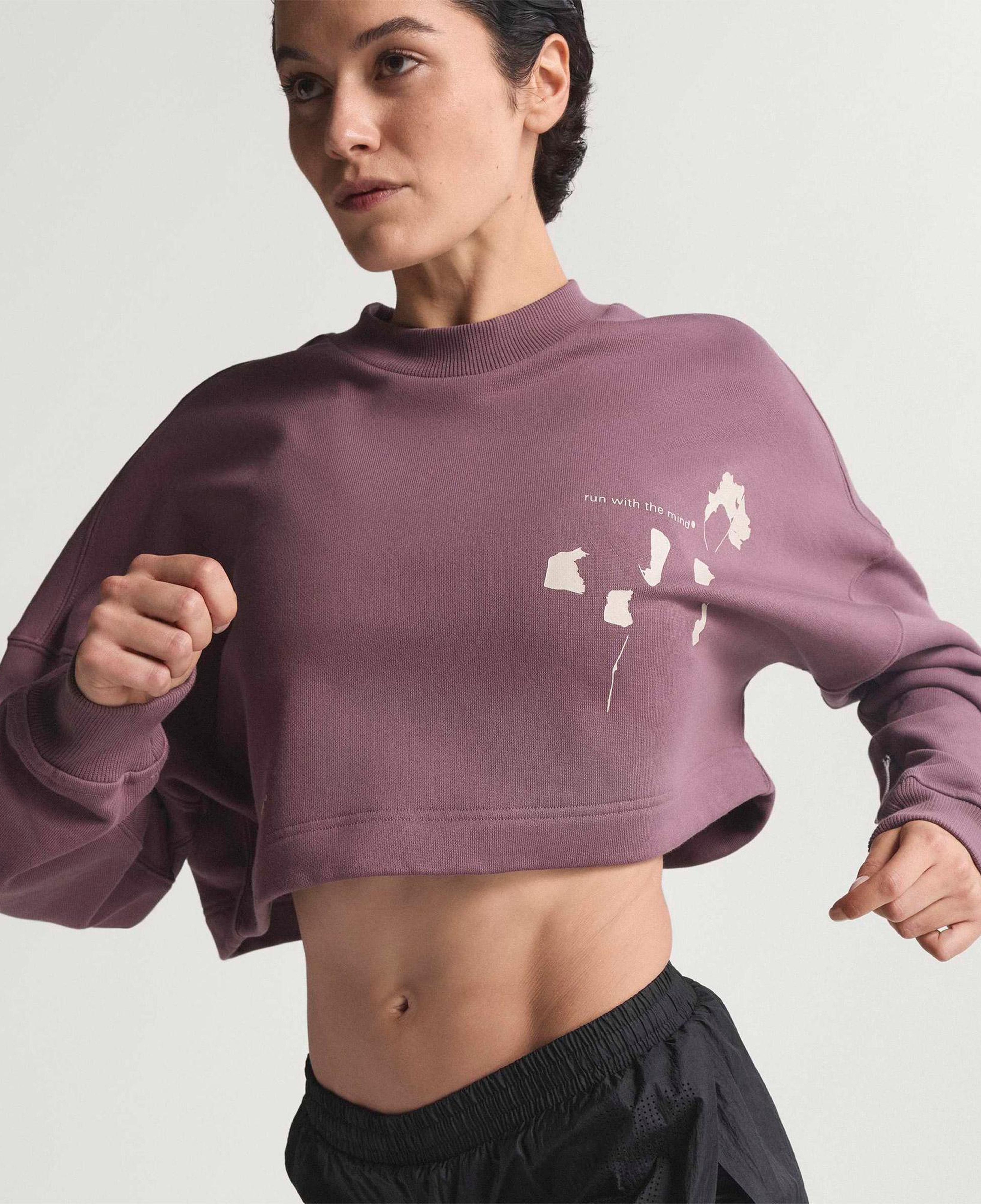 adidas Adi365 Hk Running Crew Kadın Mor Koşu Sweatshirt