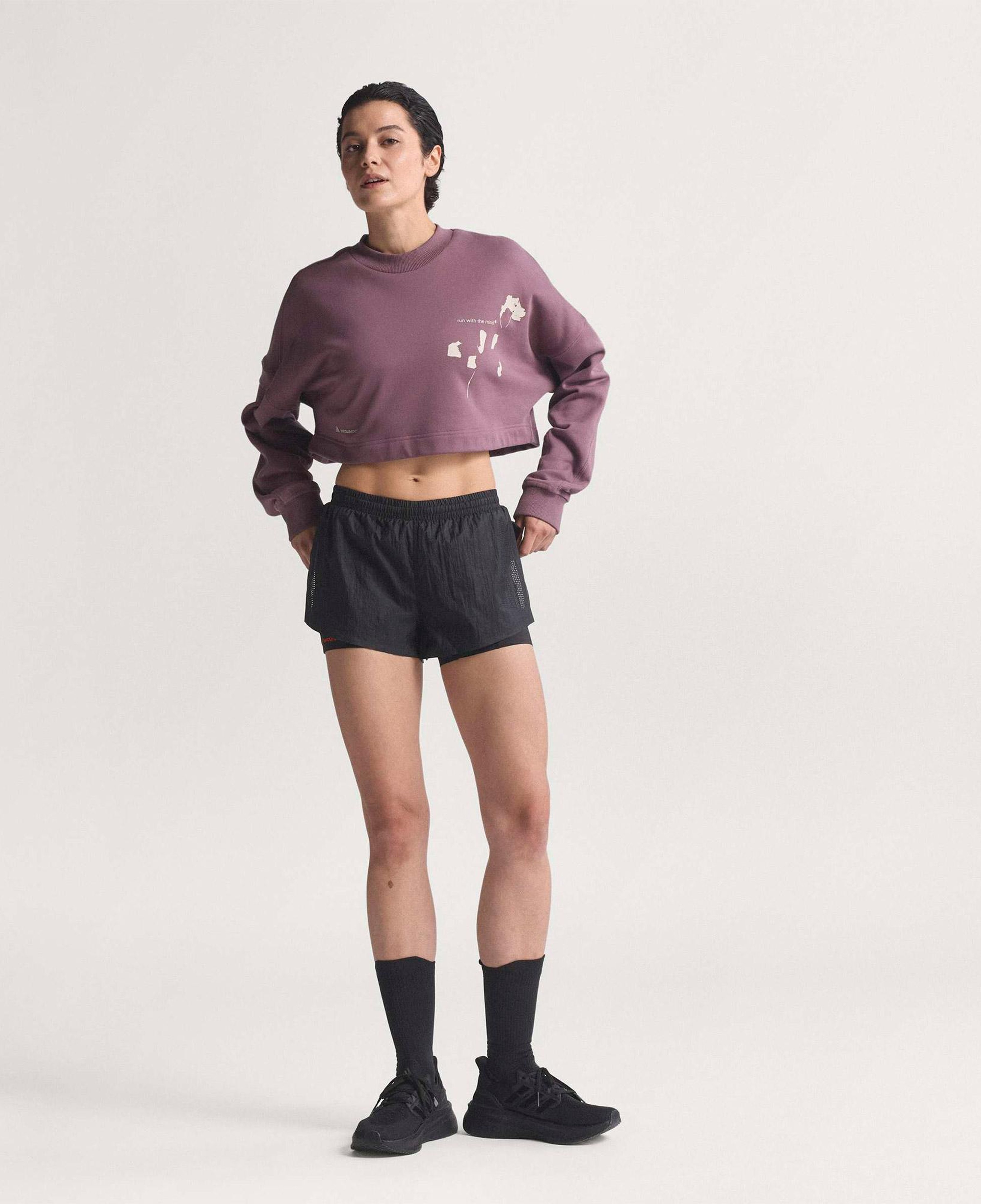 adidas Adi365 Hk Running Crew Kadın Mor Koşu Sweatshirt