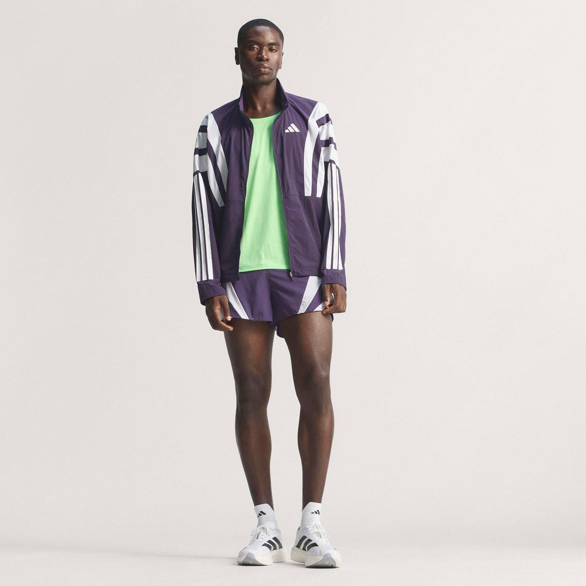 adidas Adizero Nyc Erkek Mor Koşu Rüzgarlığı