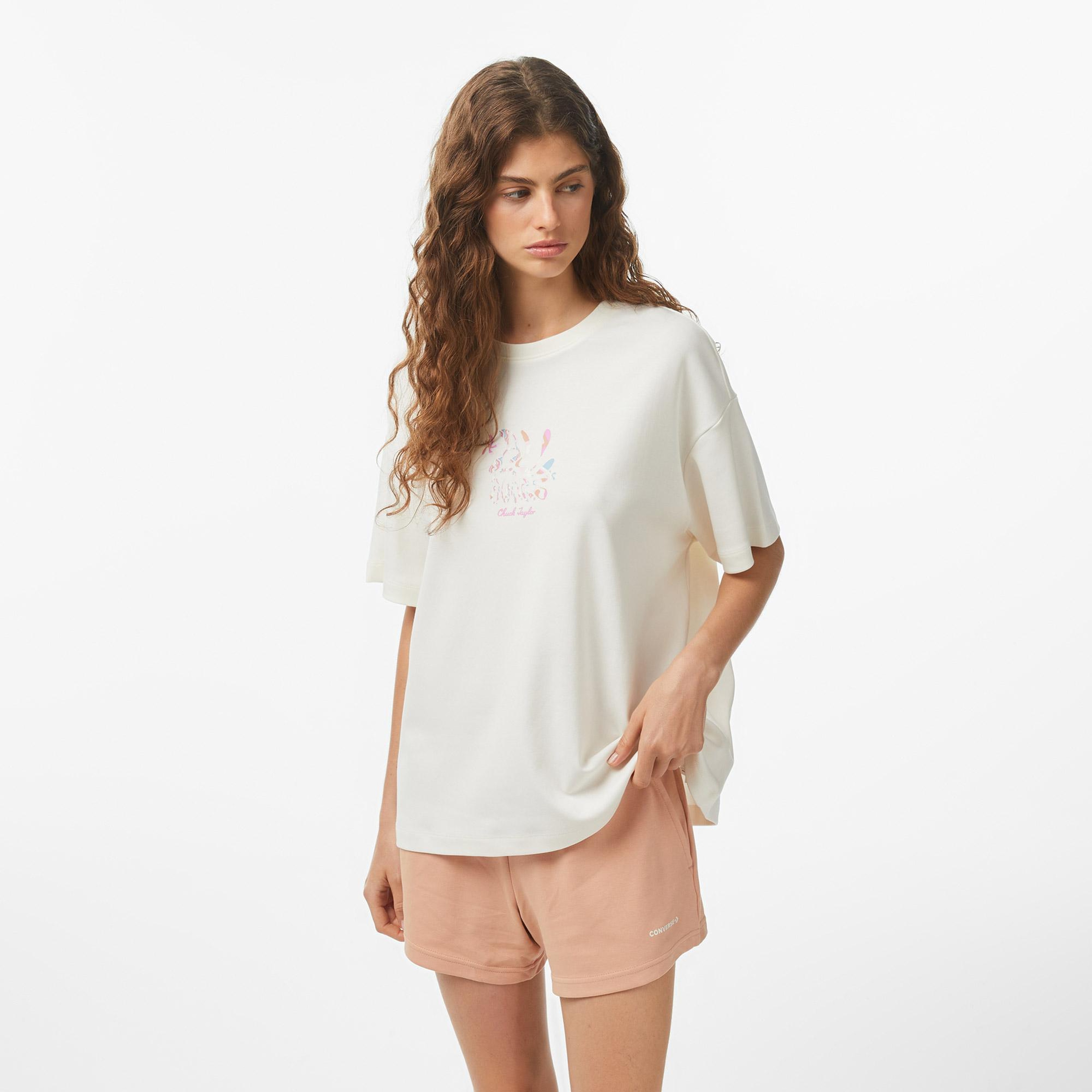 Converse Kadın Krem T-Shirt