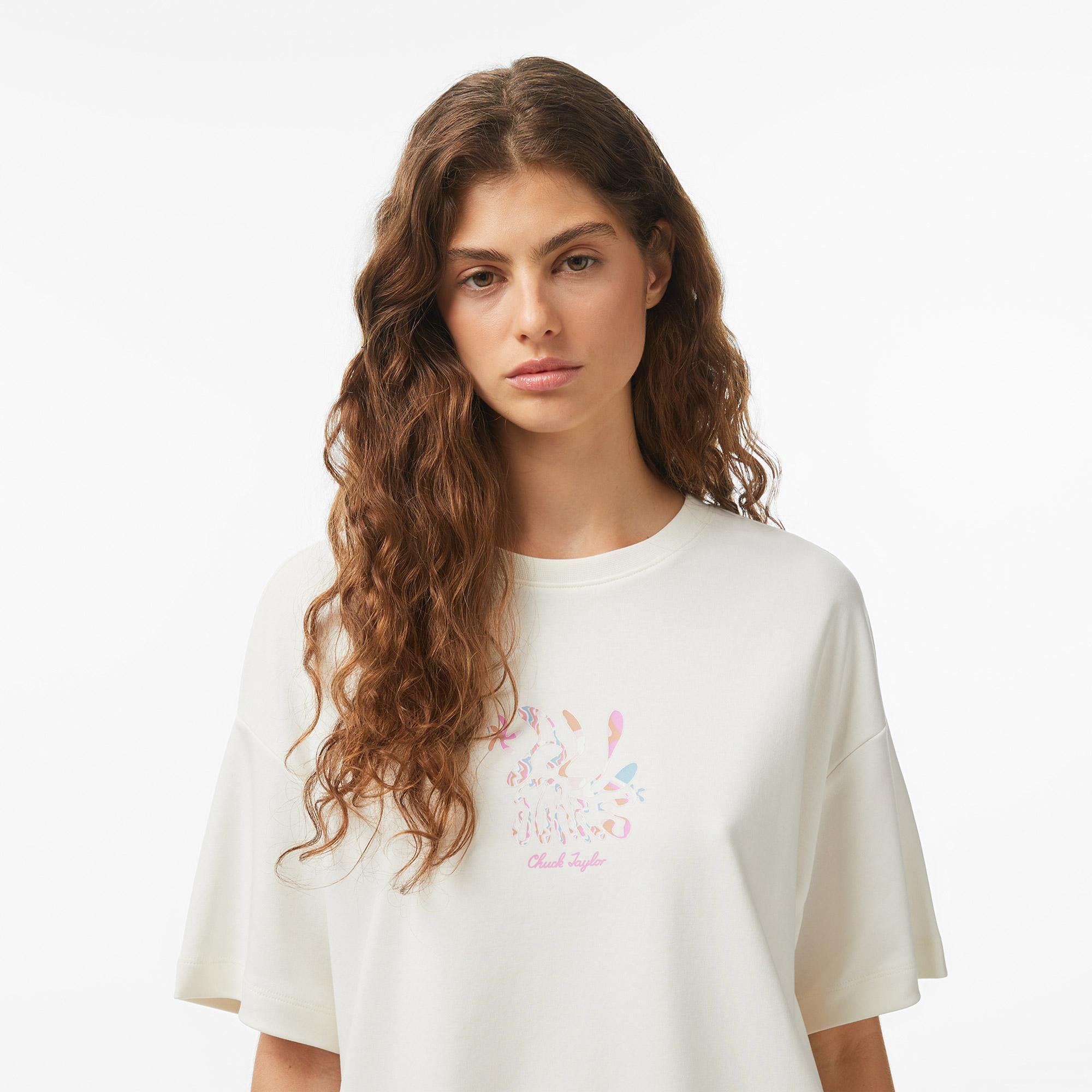 Converse Kadın Krem T-Shirt