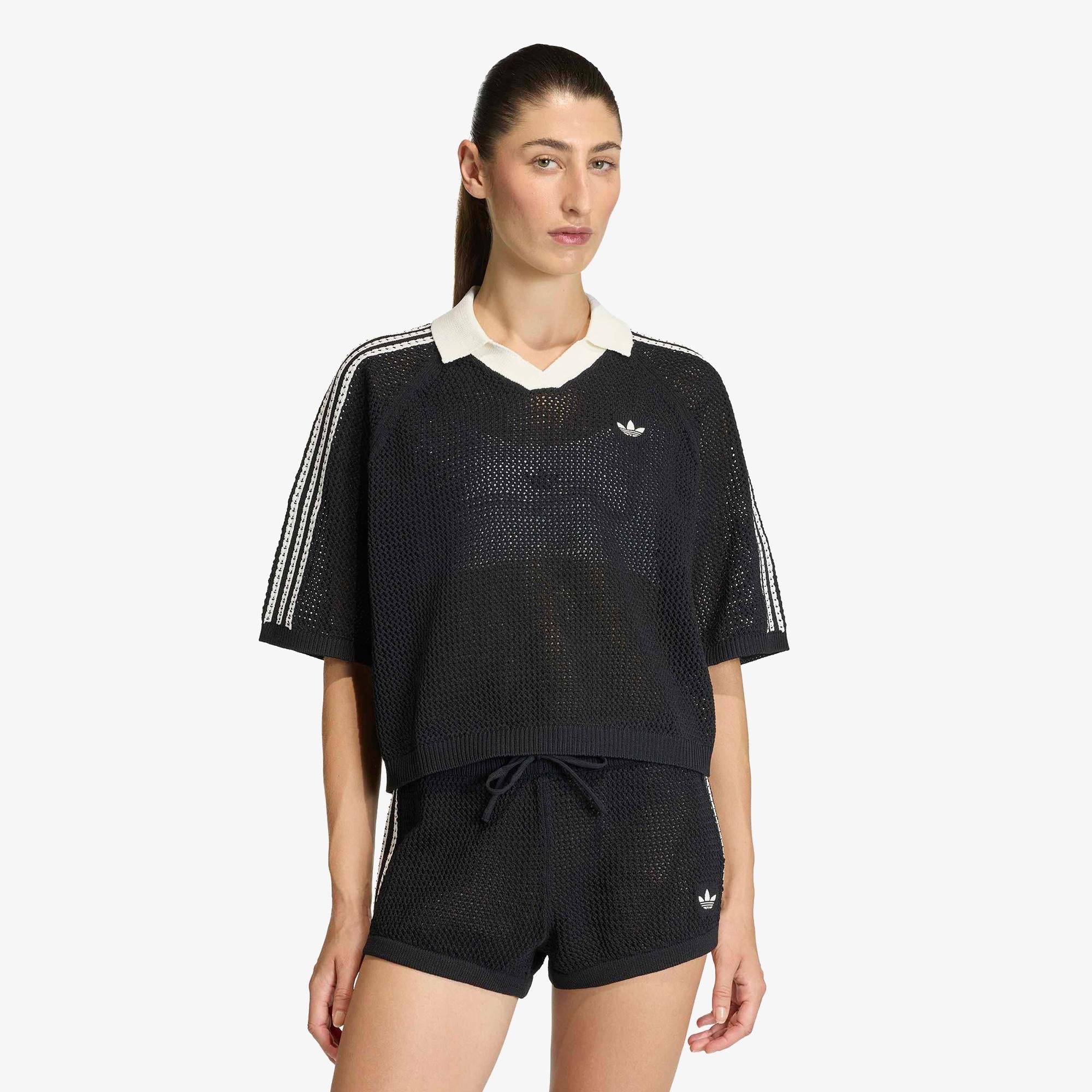 adidas Crochet Kadın Siyah Polo