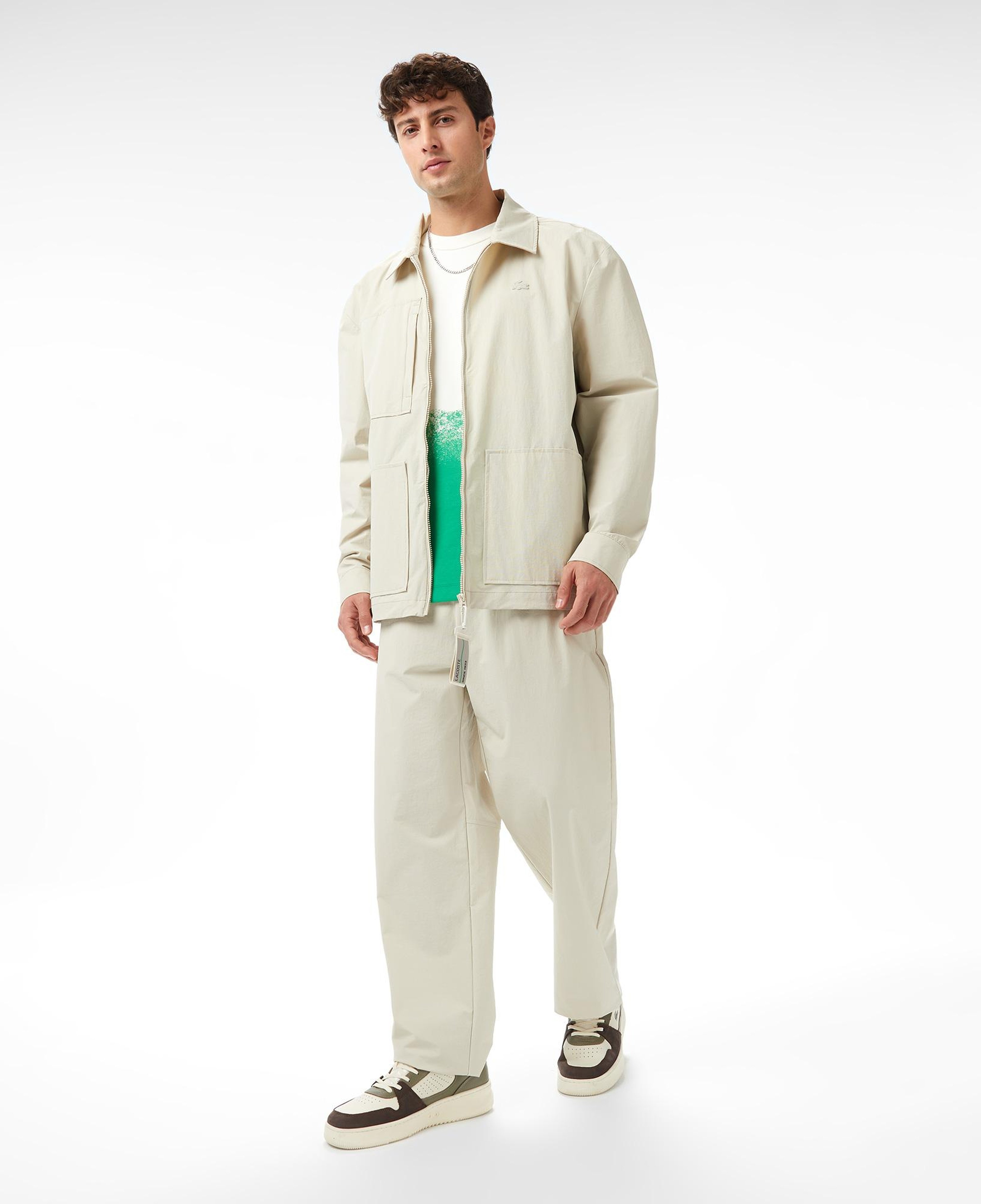 Lacoste x House of SuperStep Regular Fit Erkek Bej Ceket