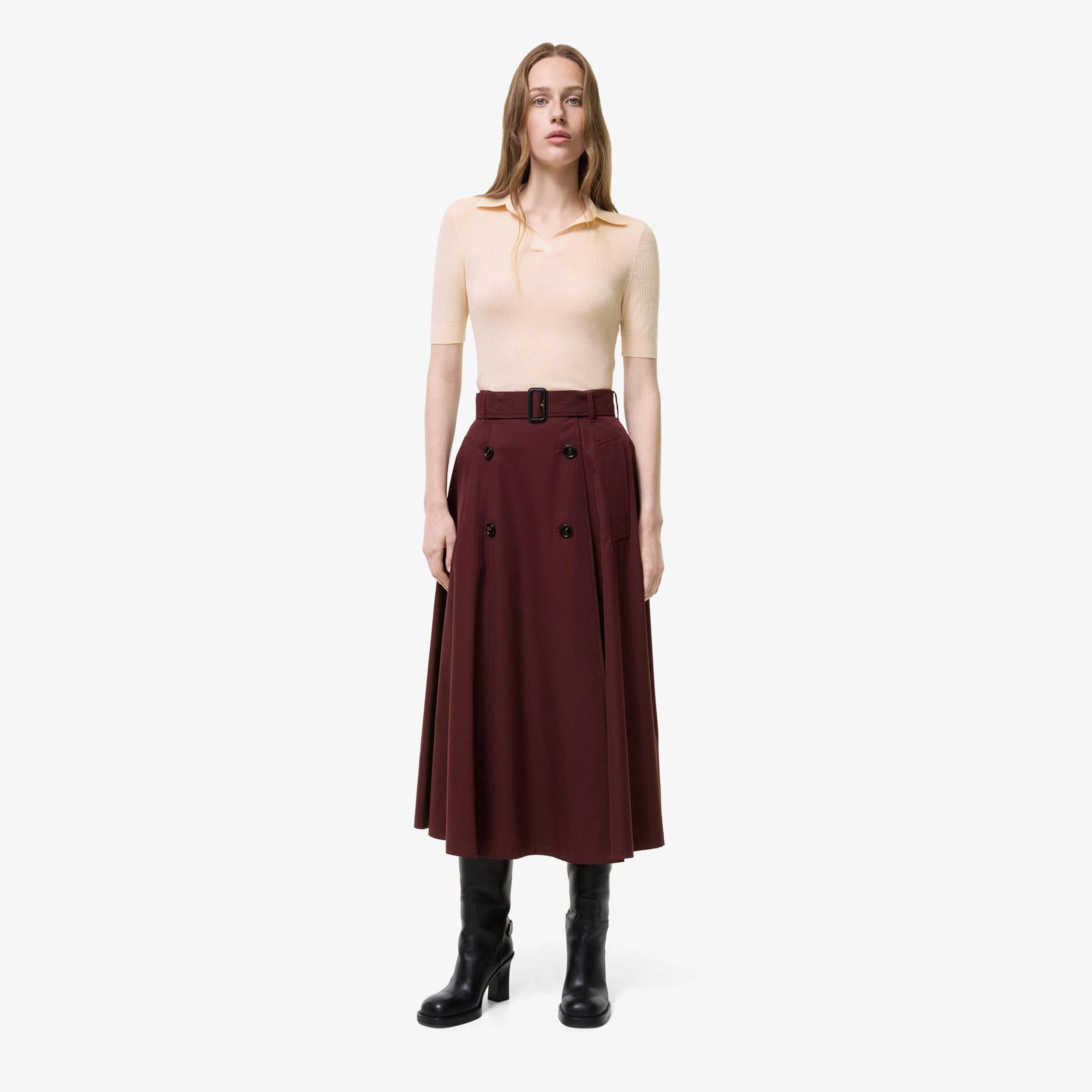 Burberry Brenda Kadın Bordo Etek