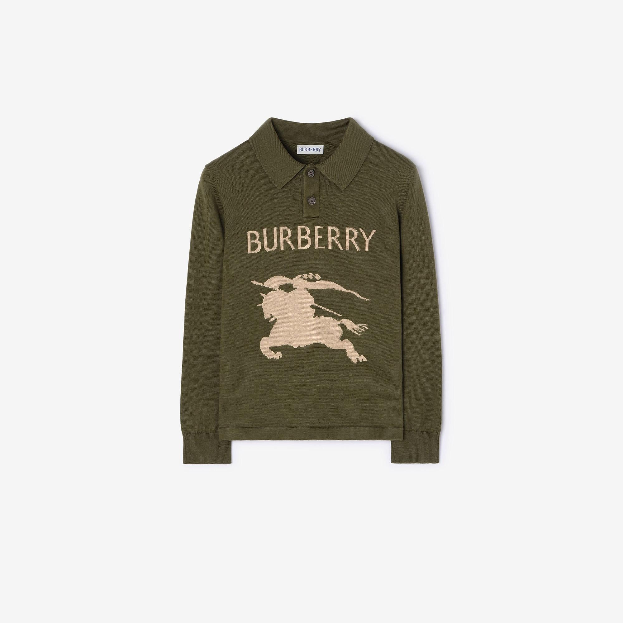 Burberry Tane Polo Ekd Çocuk Yeşil Triko