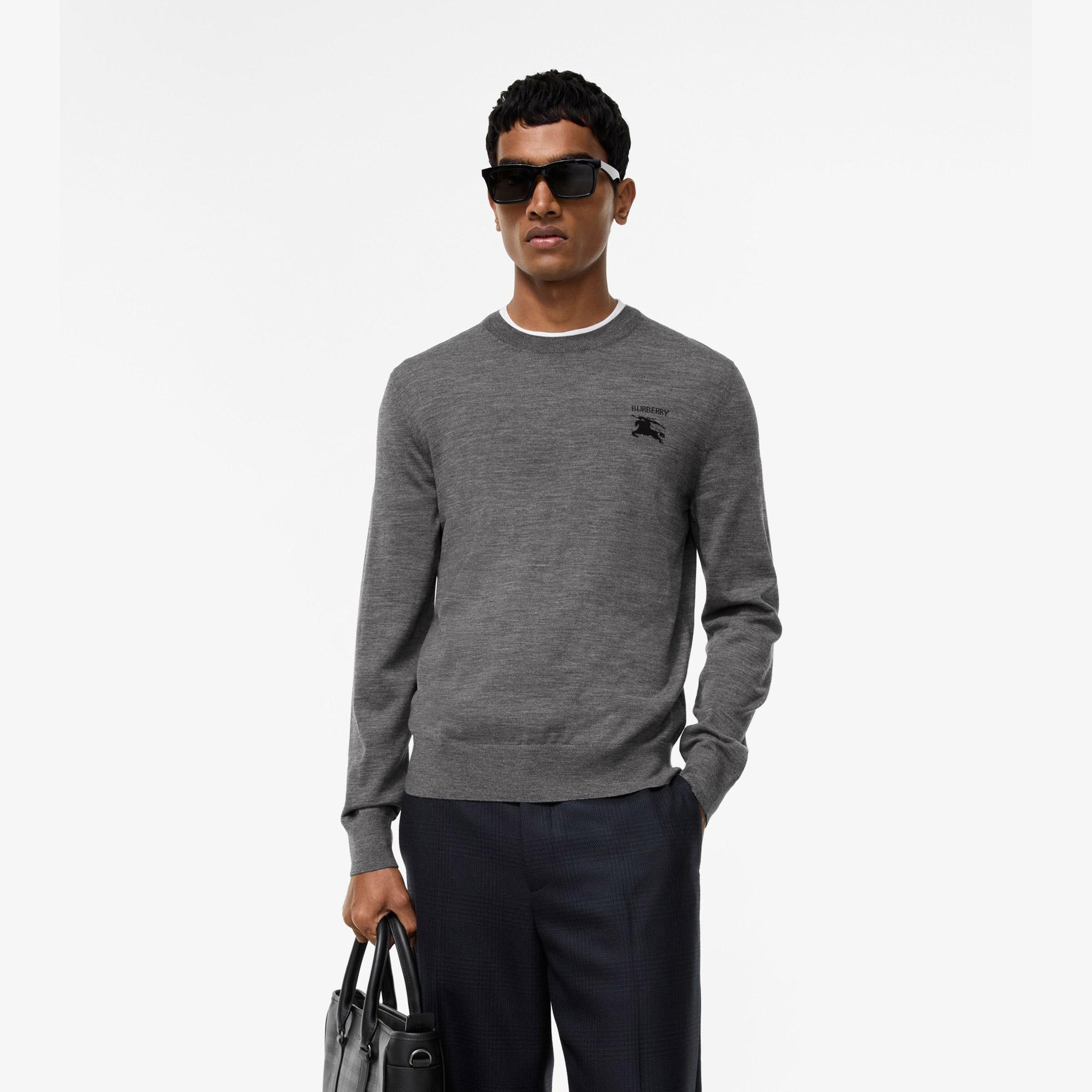 Burberry Easton Ekd Erkek Gri Triko