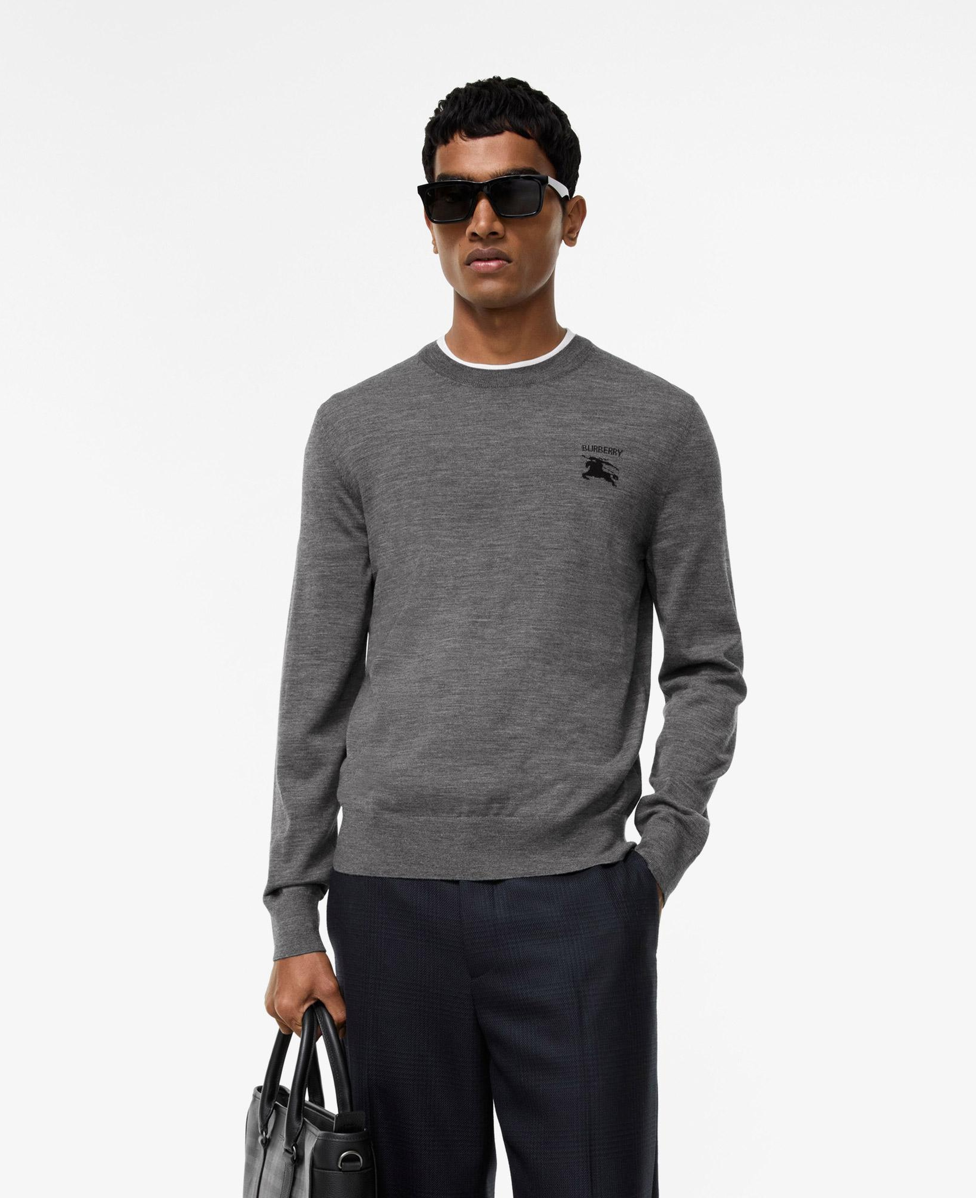 Burberry Easton Ekd Erkek Gri Triko