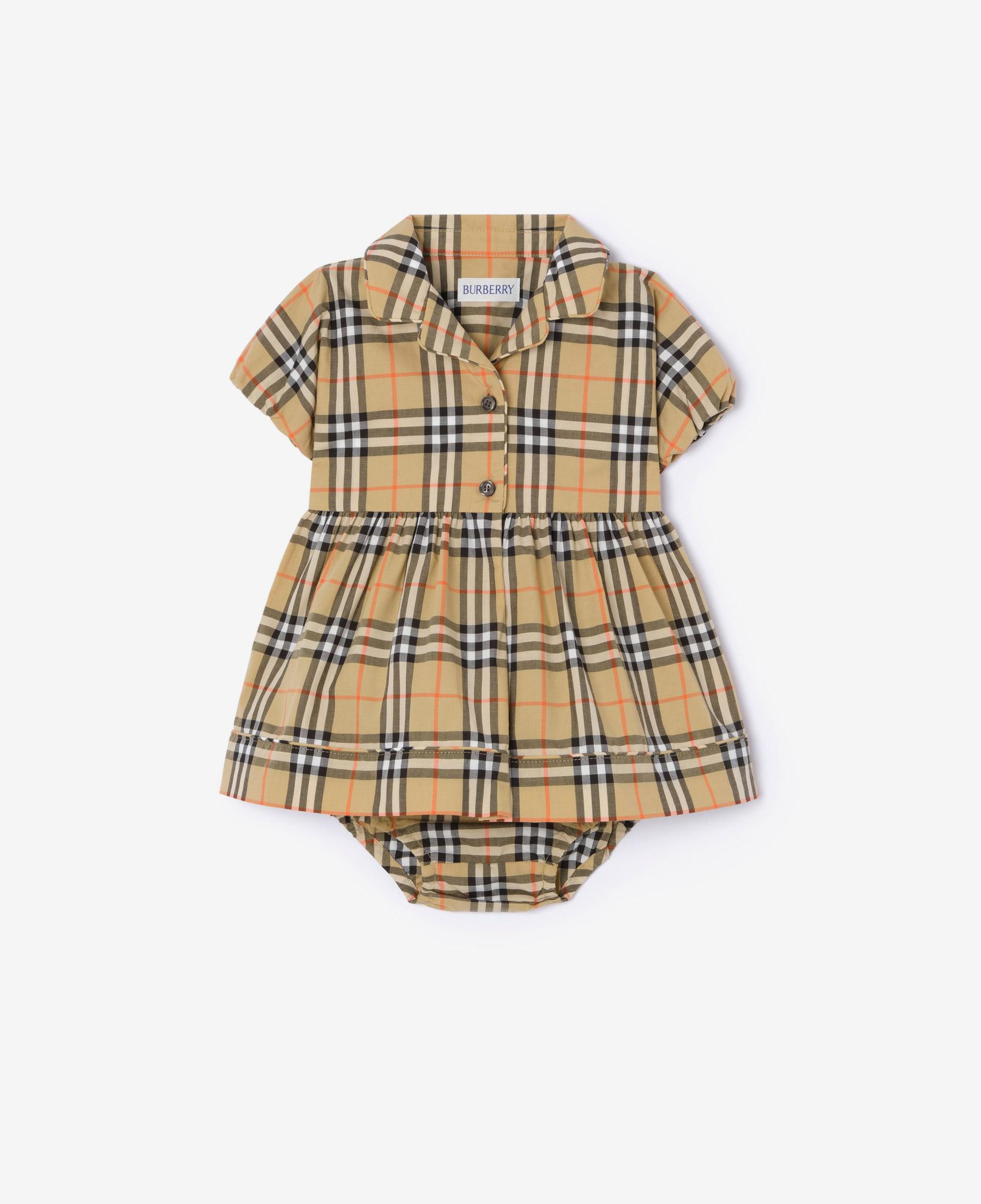 Burberry Bea Check Çocuk Bej Elbise