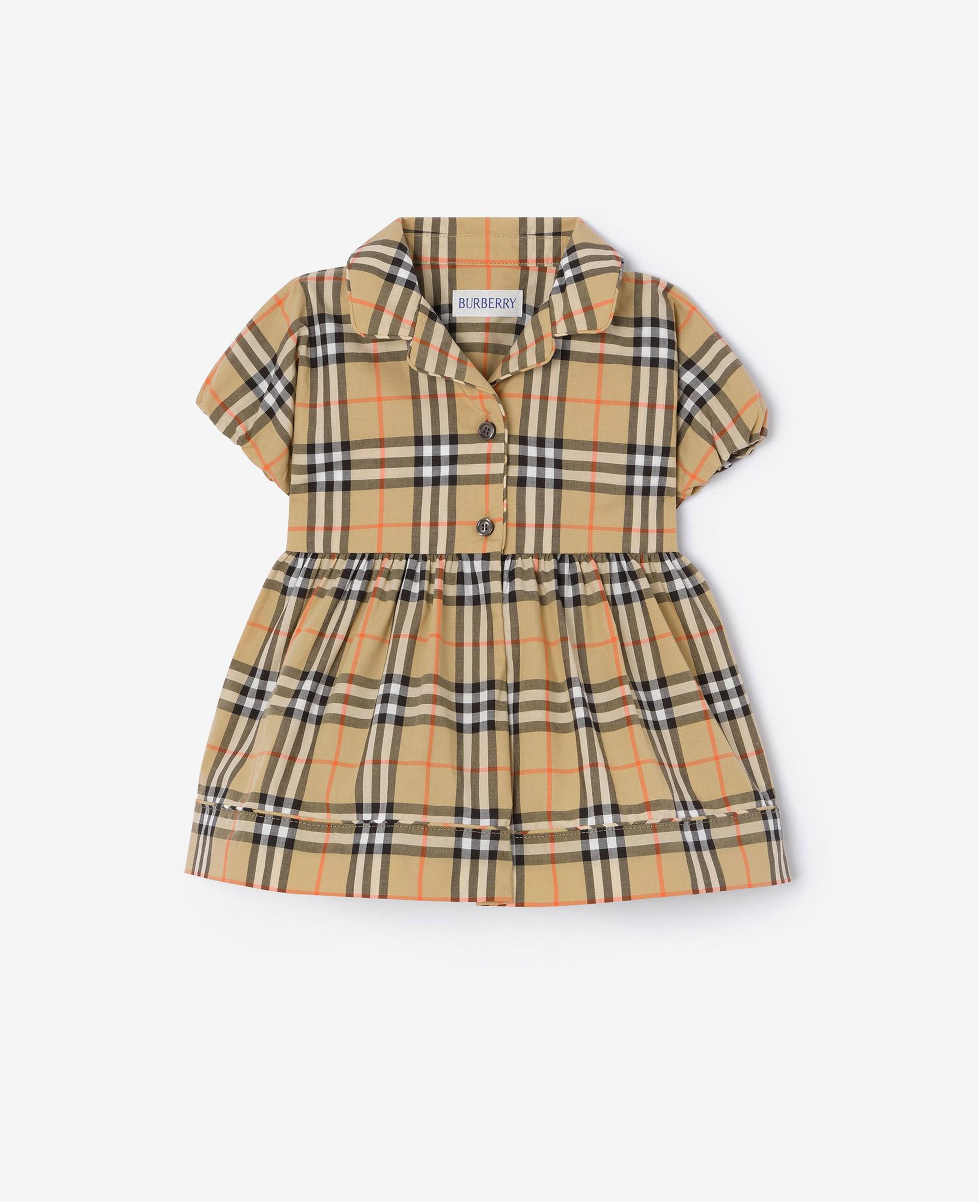 Burberry Bea Check Çocuk Bej Elbise