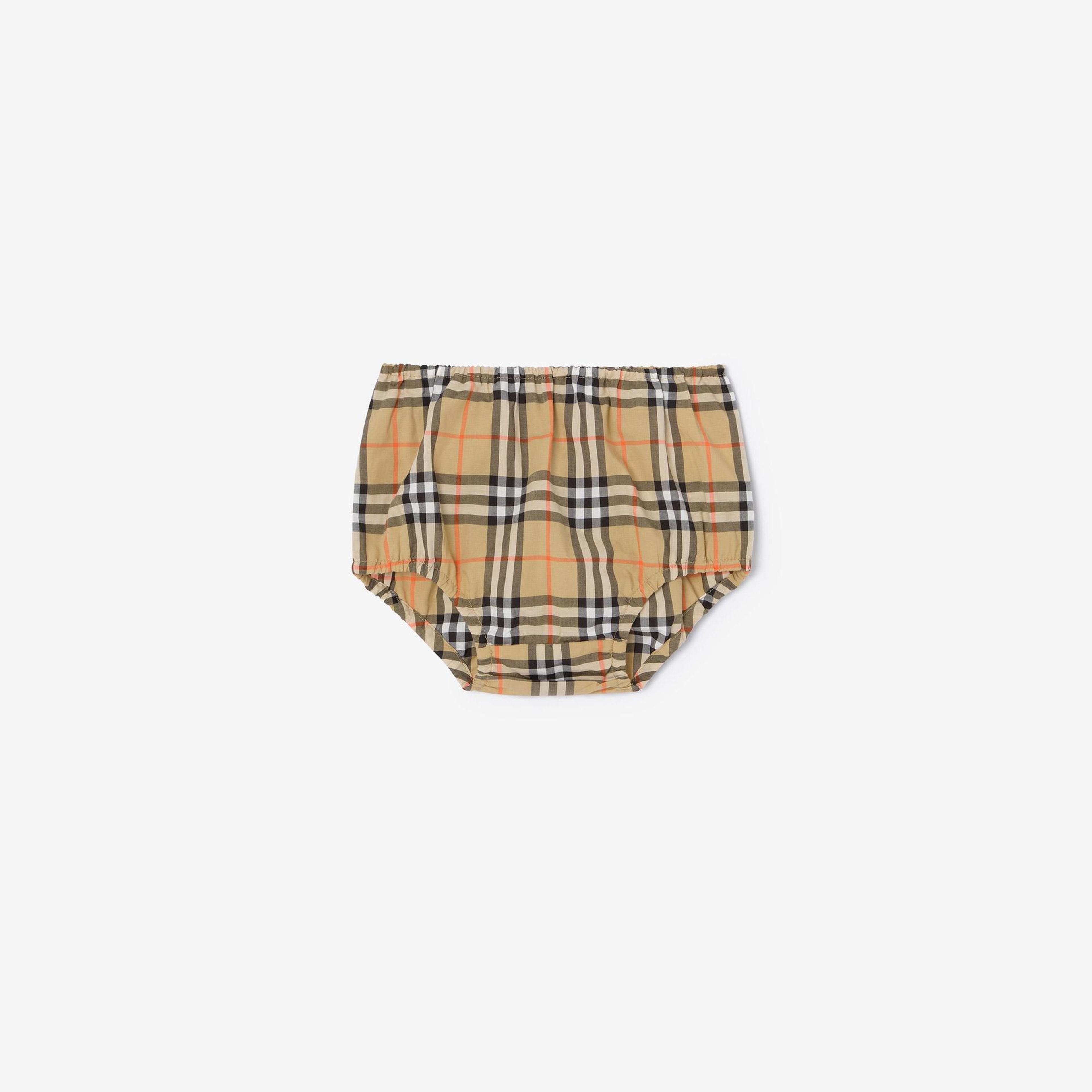 Burberry Bea Check Çocuk Bej Elbise