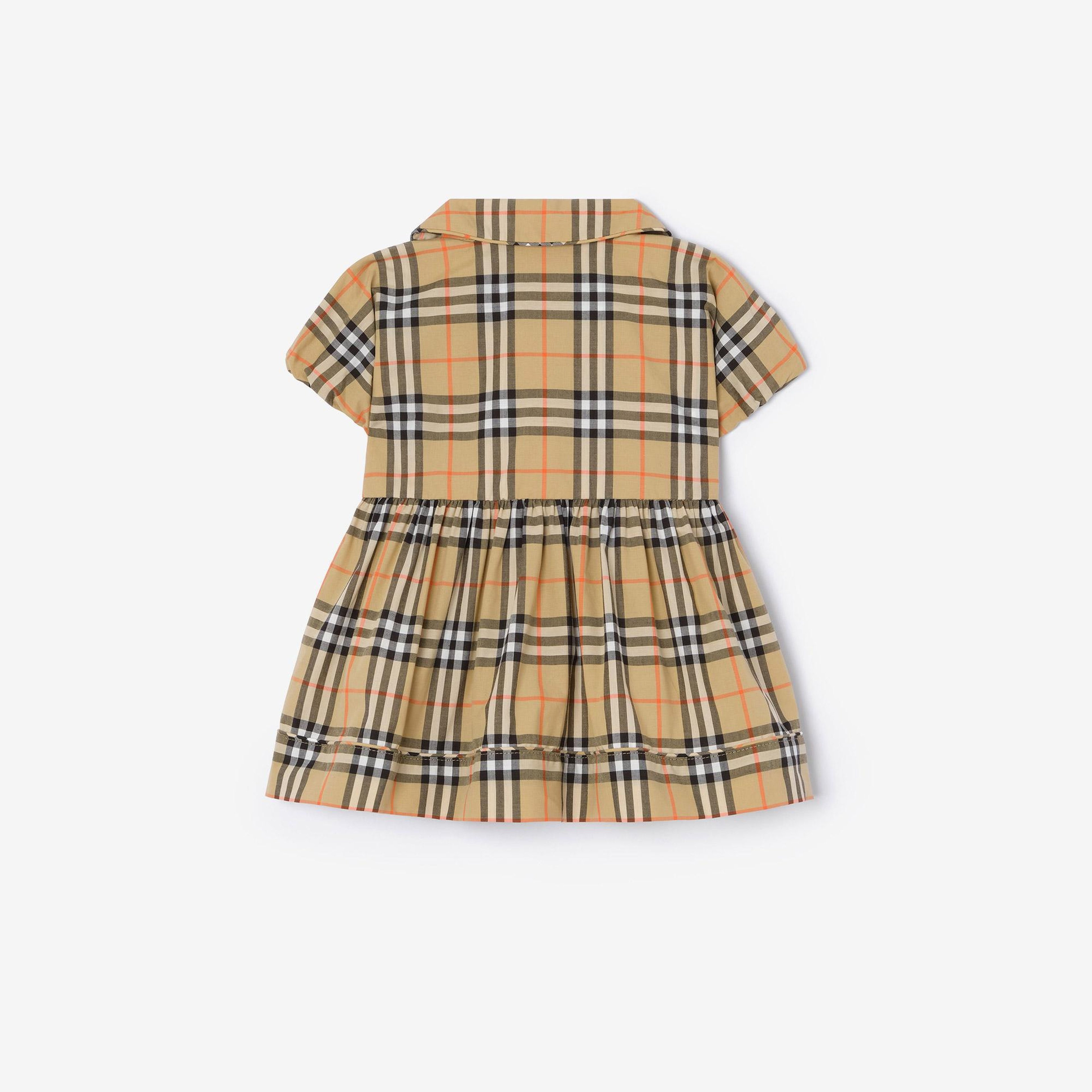 Burberry Bea Check Çocuk Bej Elbise