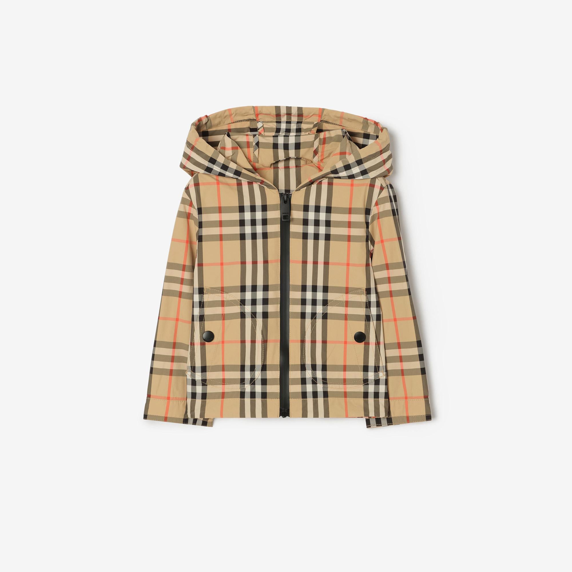 Burberry Jem Check Çocuk Bej Mont