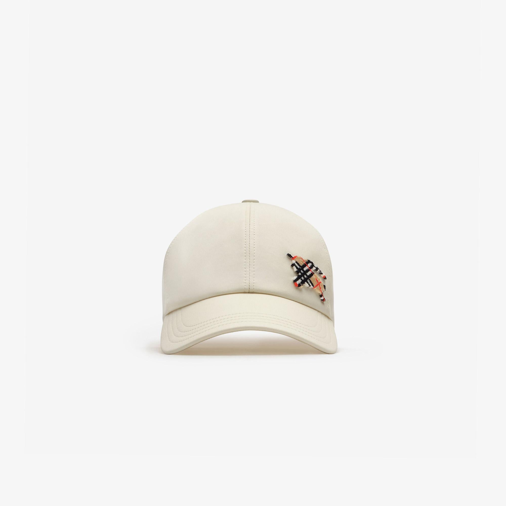 Burberry Tufted Ekd Baseball Erkek Beyaz Şapka