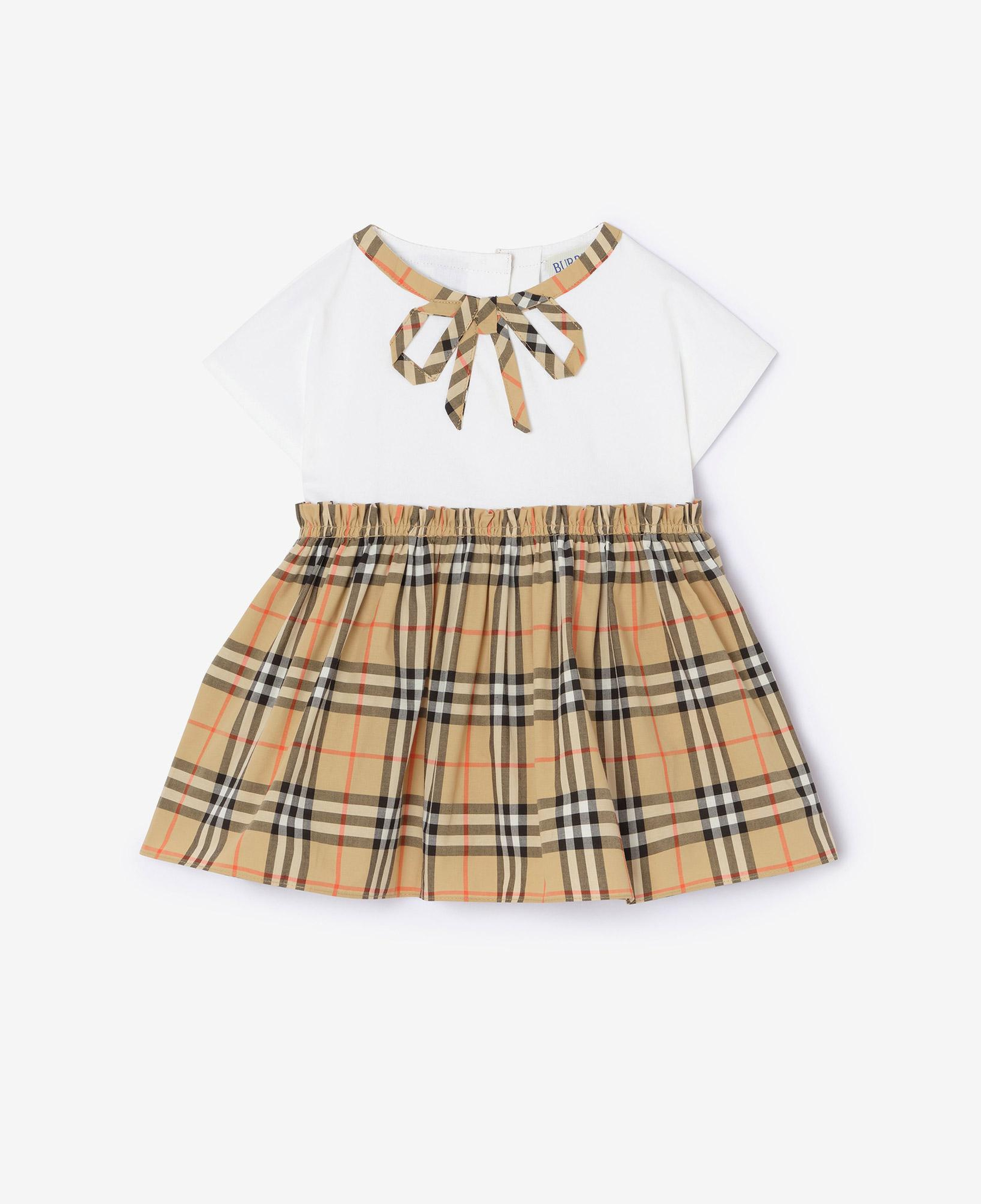 Burberry Deborah Bow Çocuk Beyaz Elbise