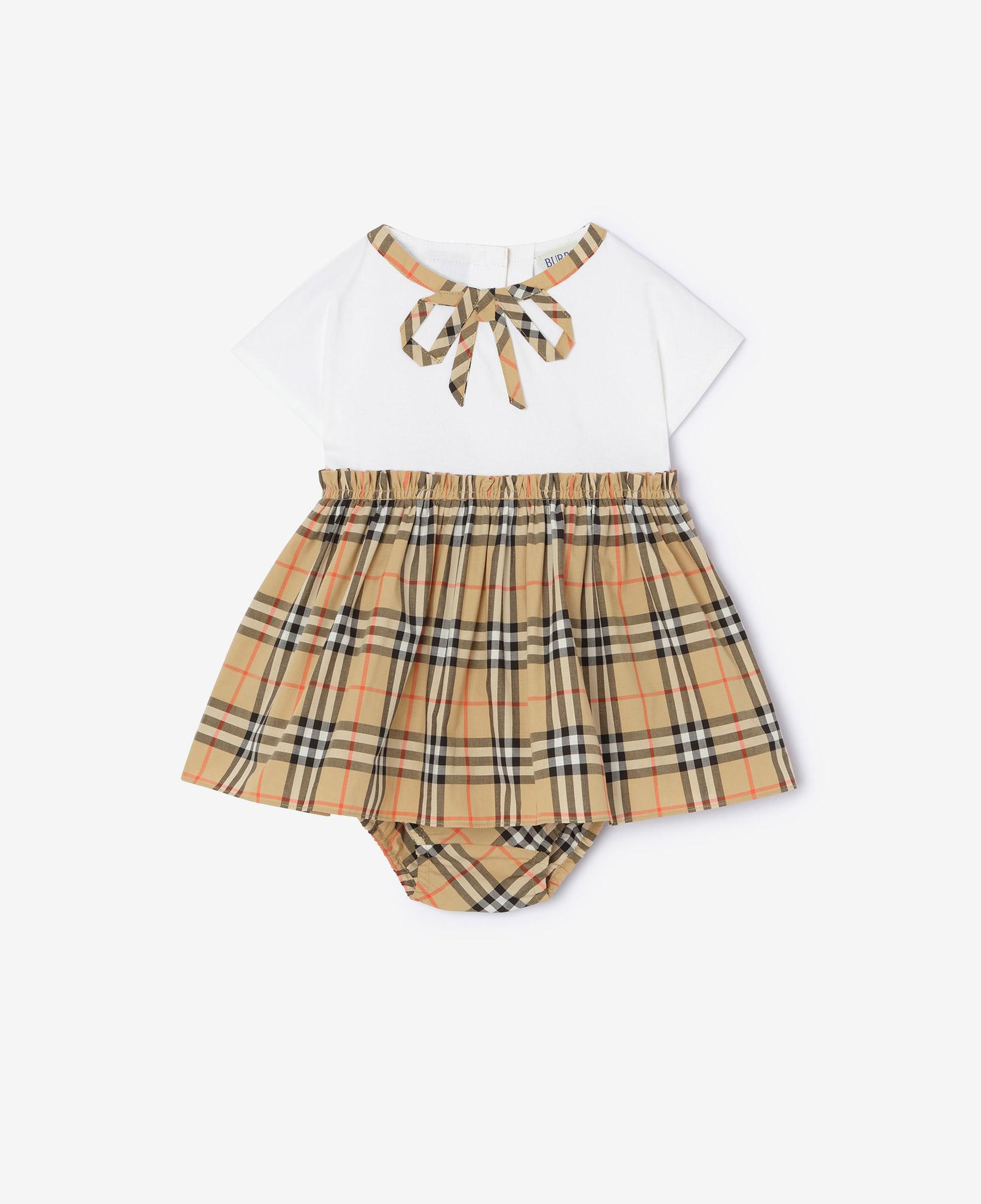 Burberry Deborah Bow Çocuk Beyaz Elbise