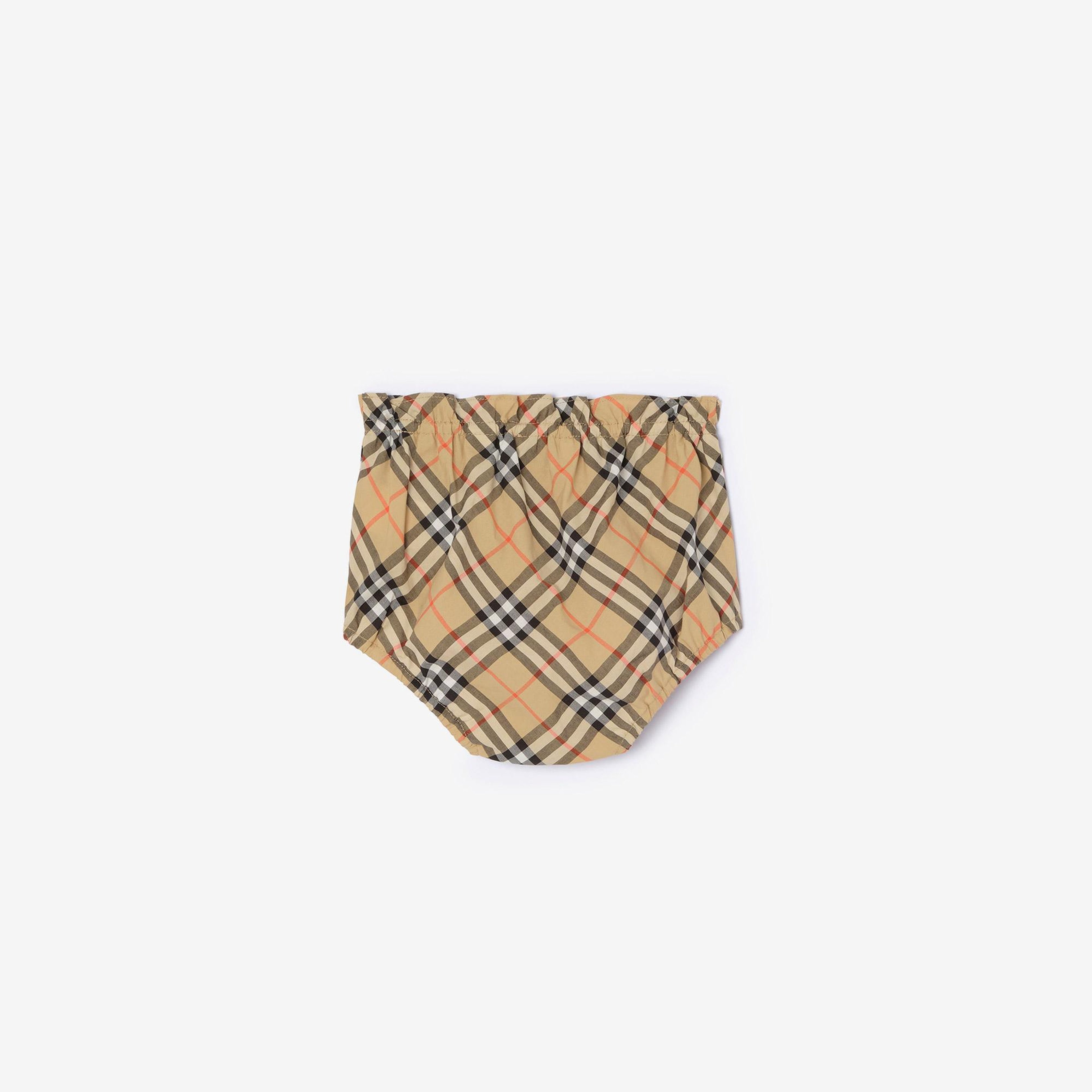 Burberry Deborah Bow Çocuk Beyaz Elbise