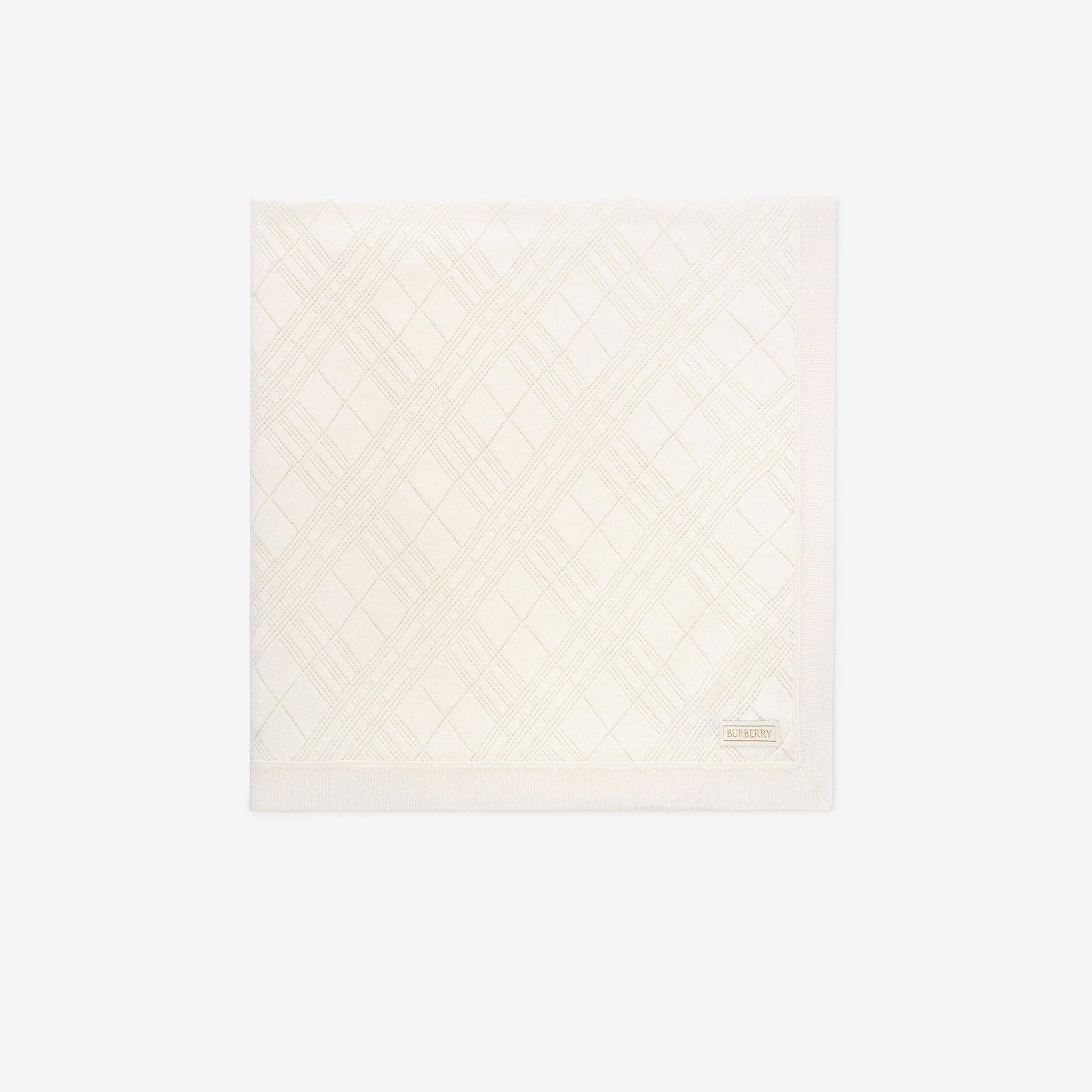 Burberry Knit Blanket Çocuk Beyaz Battaniye