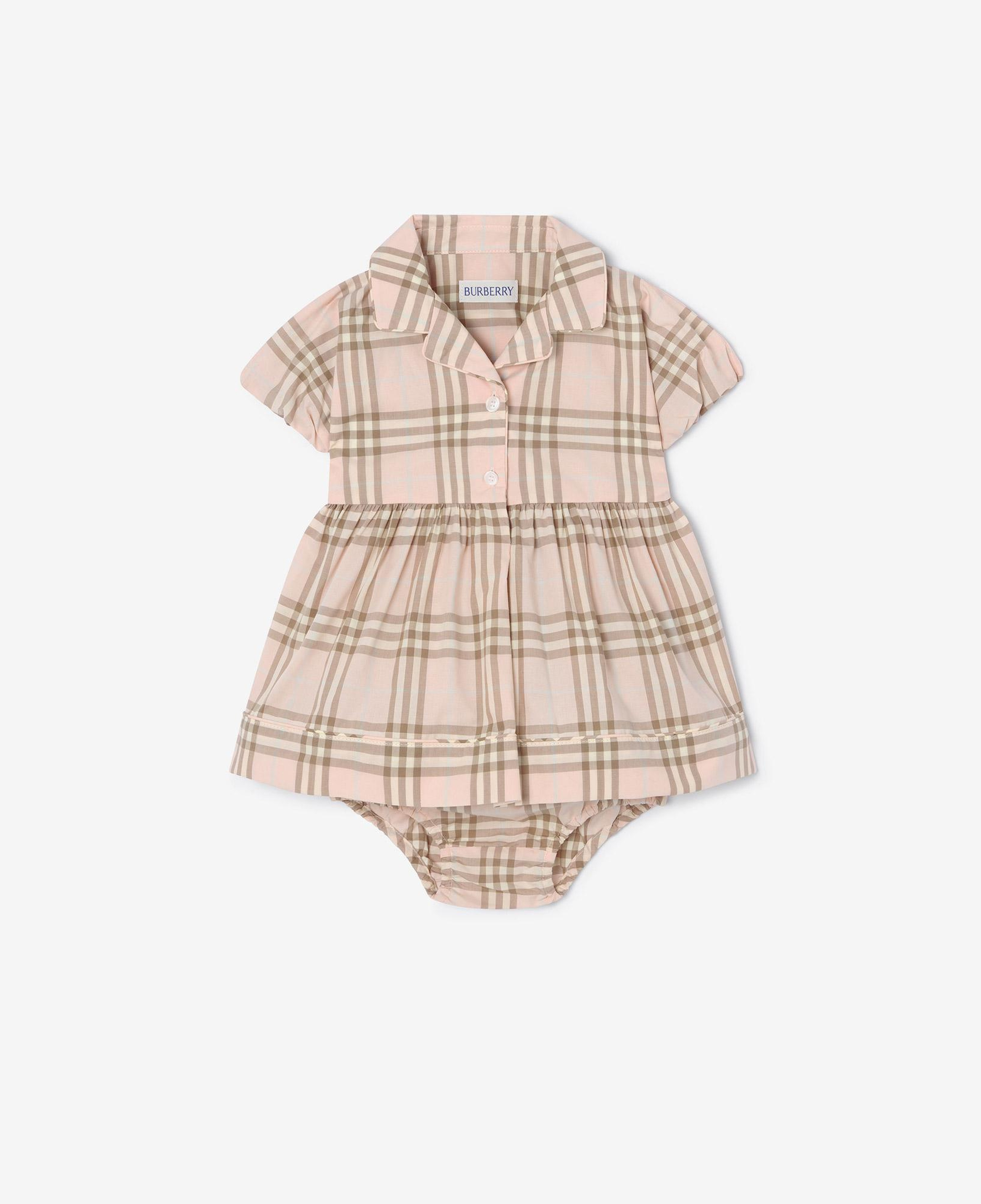 Burberry Bea Check Çocuk Pembe Elbise