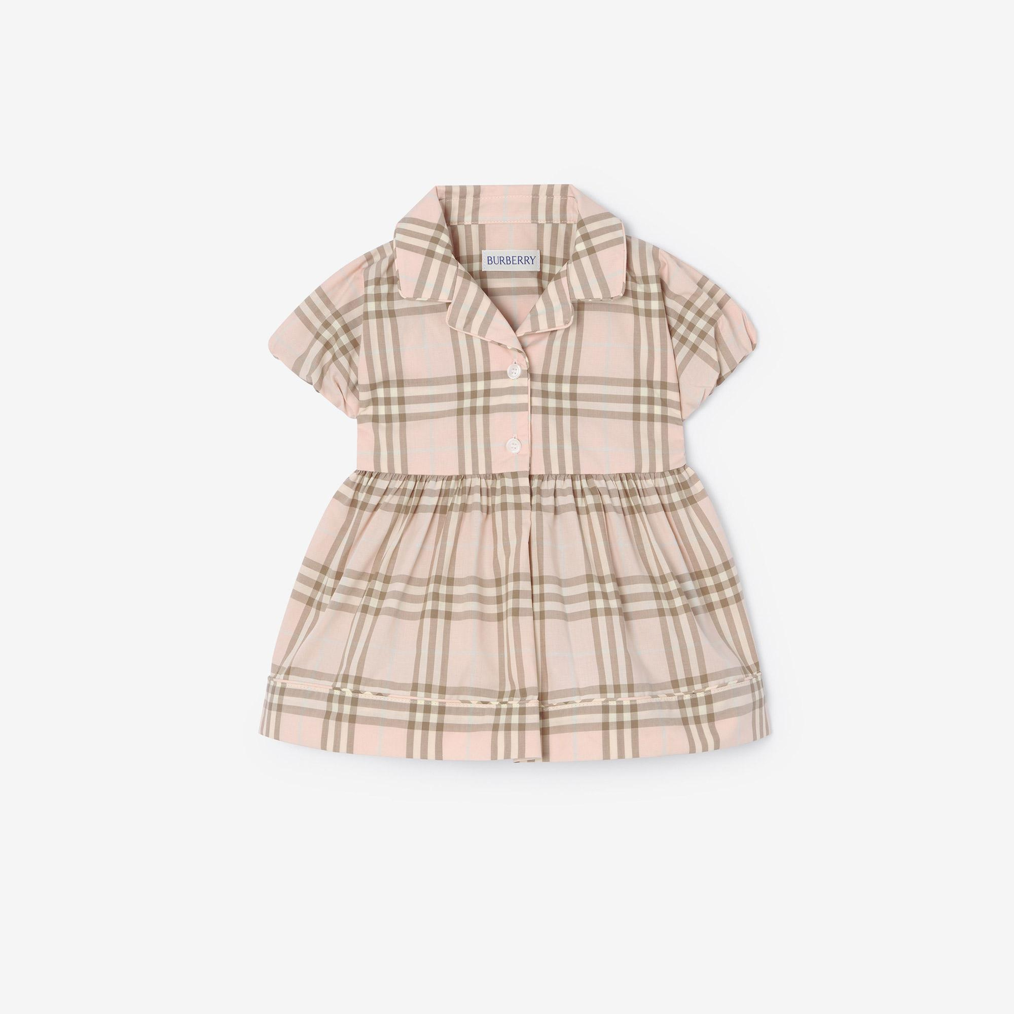 Burberry Bea Check Çocuk Pembe Elbise