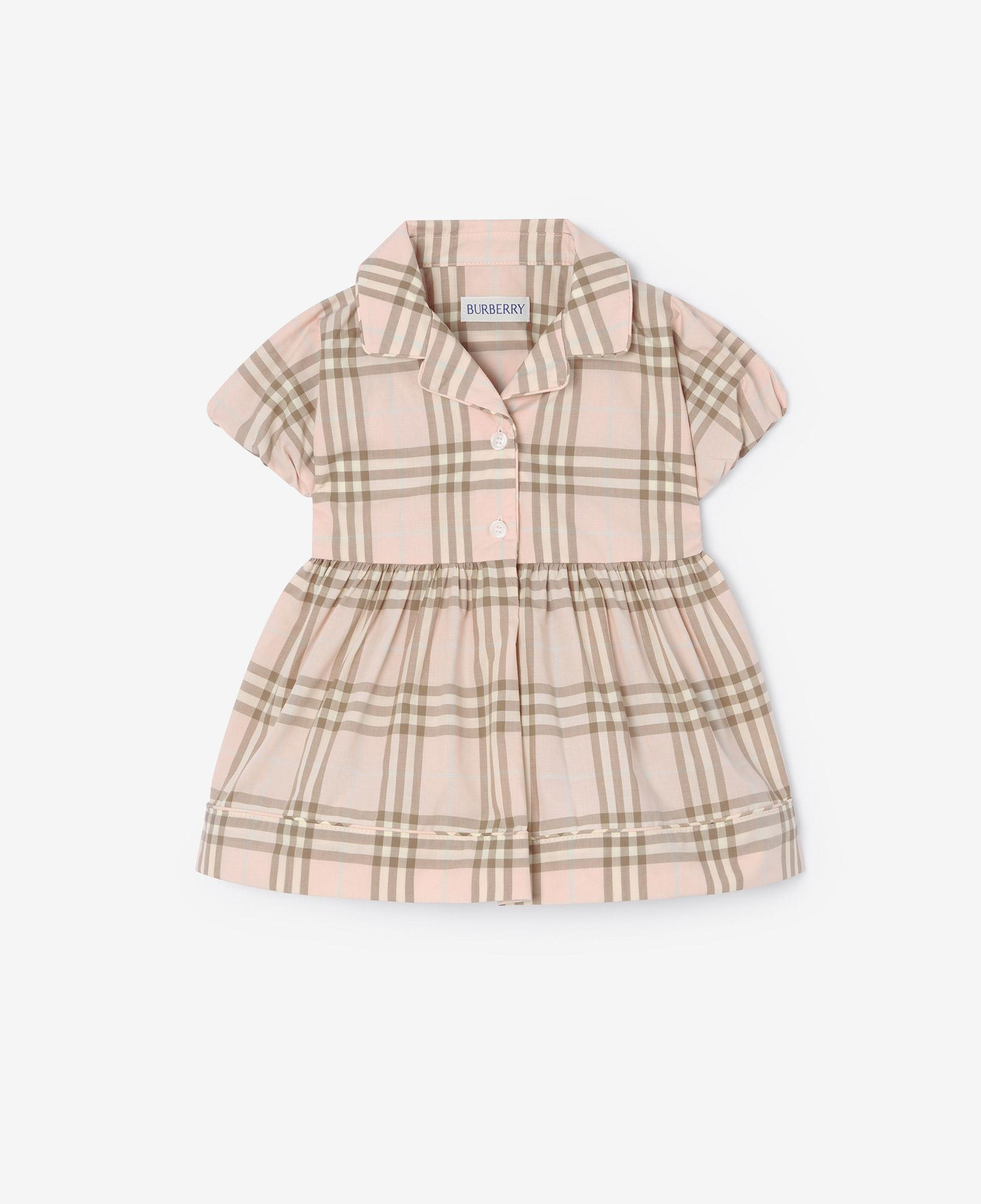 Burberry Bea Check Çocuk Pembe Elbise