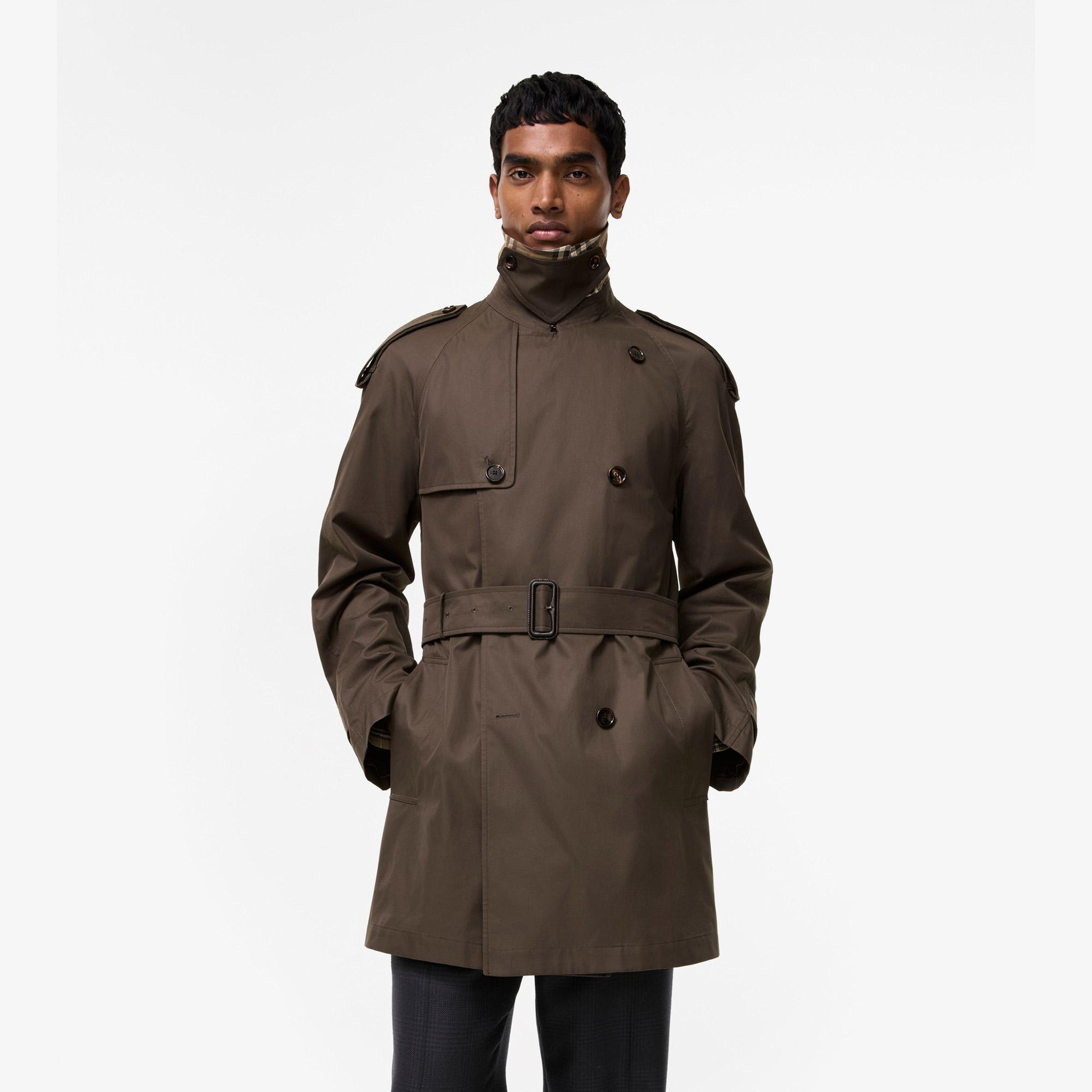 Burberry Leadenham Poplin Erkek Kahverengi Pardesü