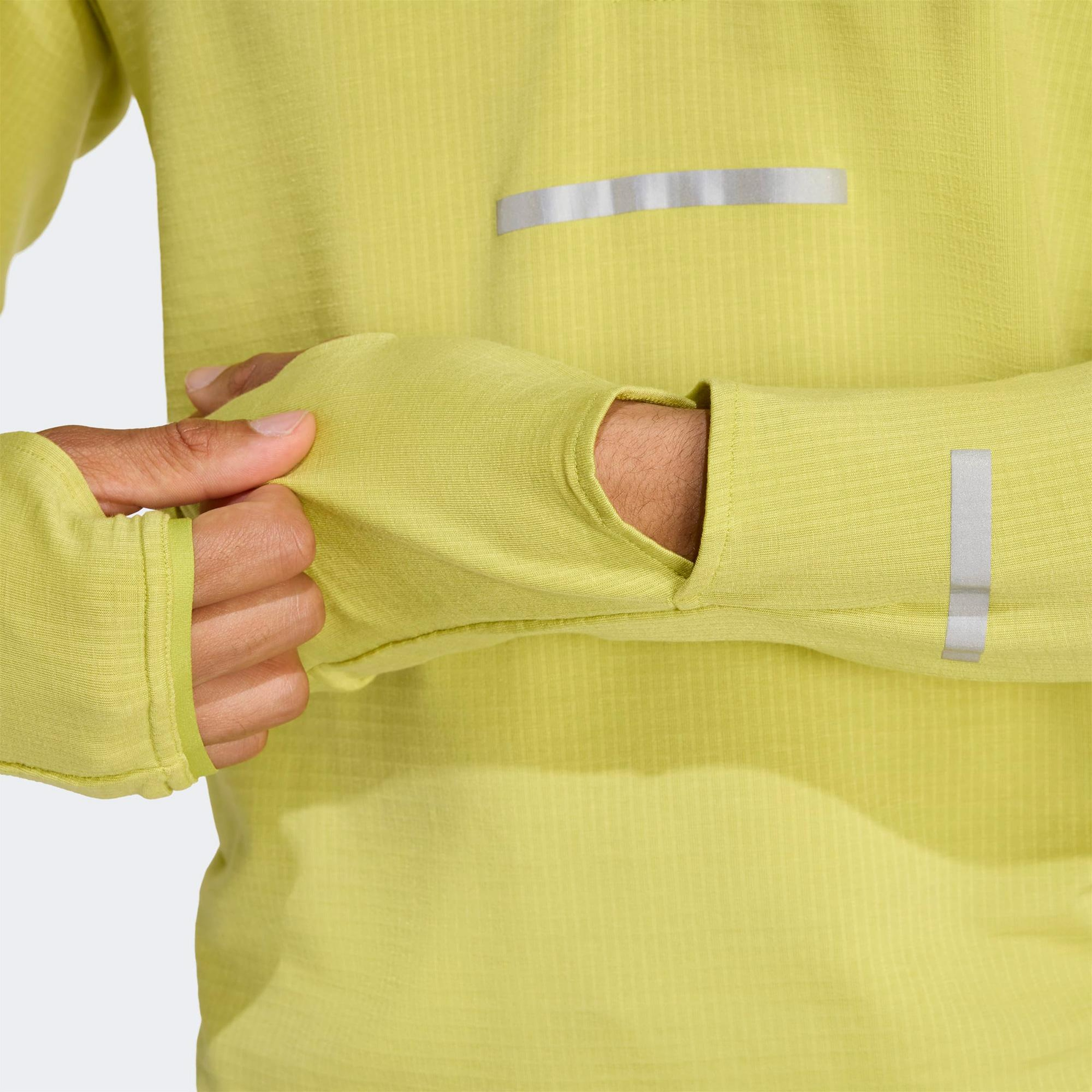 adidas Adi365 Running Climawarm+ Erkek Yeşil Koşu Sweatshirt