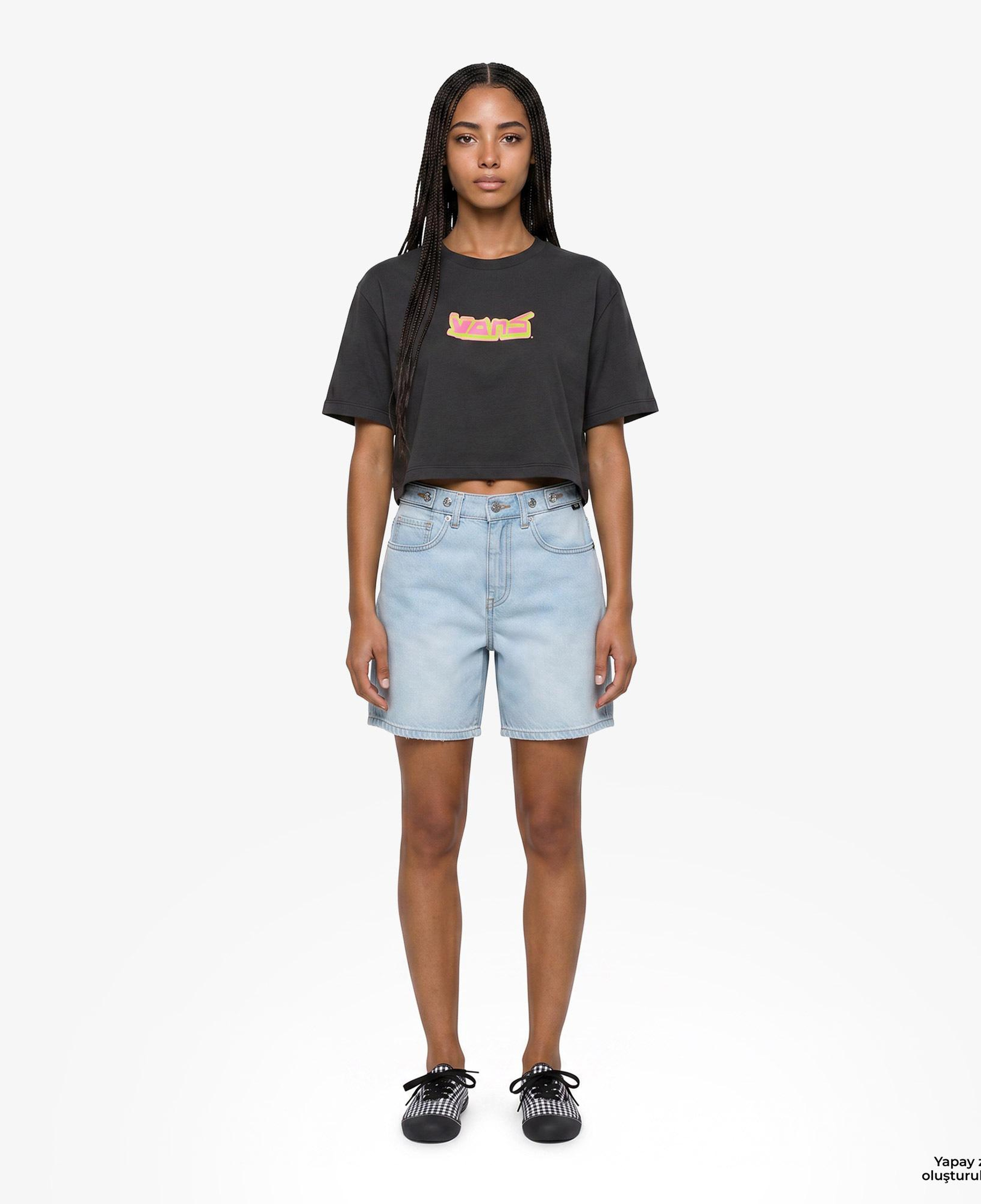 Vans Y2K Boho Relax Crop Kadın Siyah T-Shirt