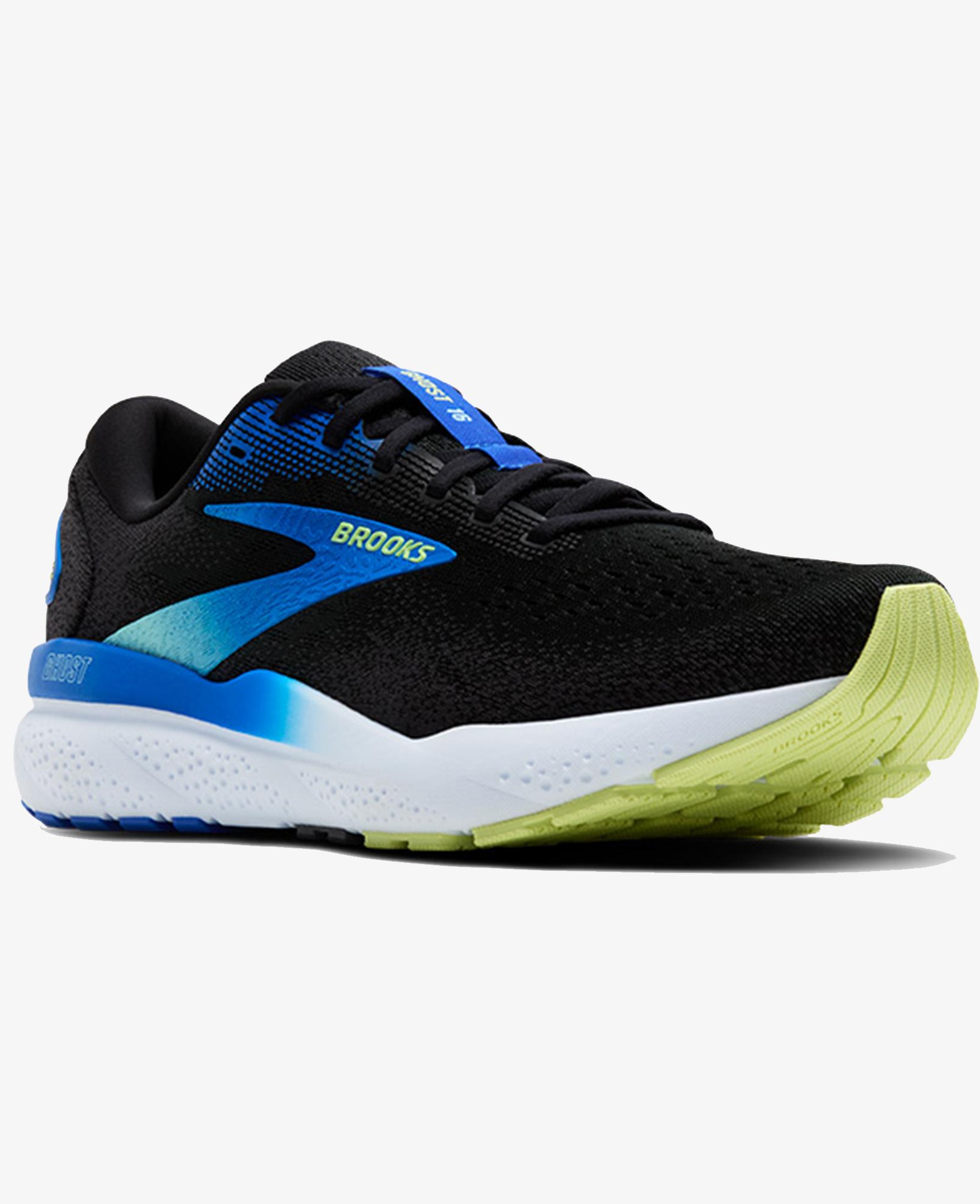 Brooks Ghost 16 Erkek Siyah/Mavi Koşu Ayakkabısı