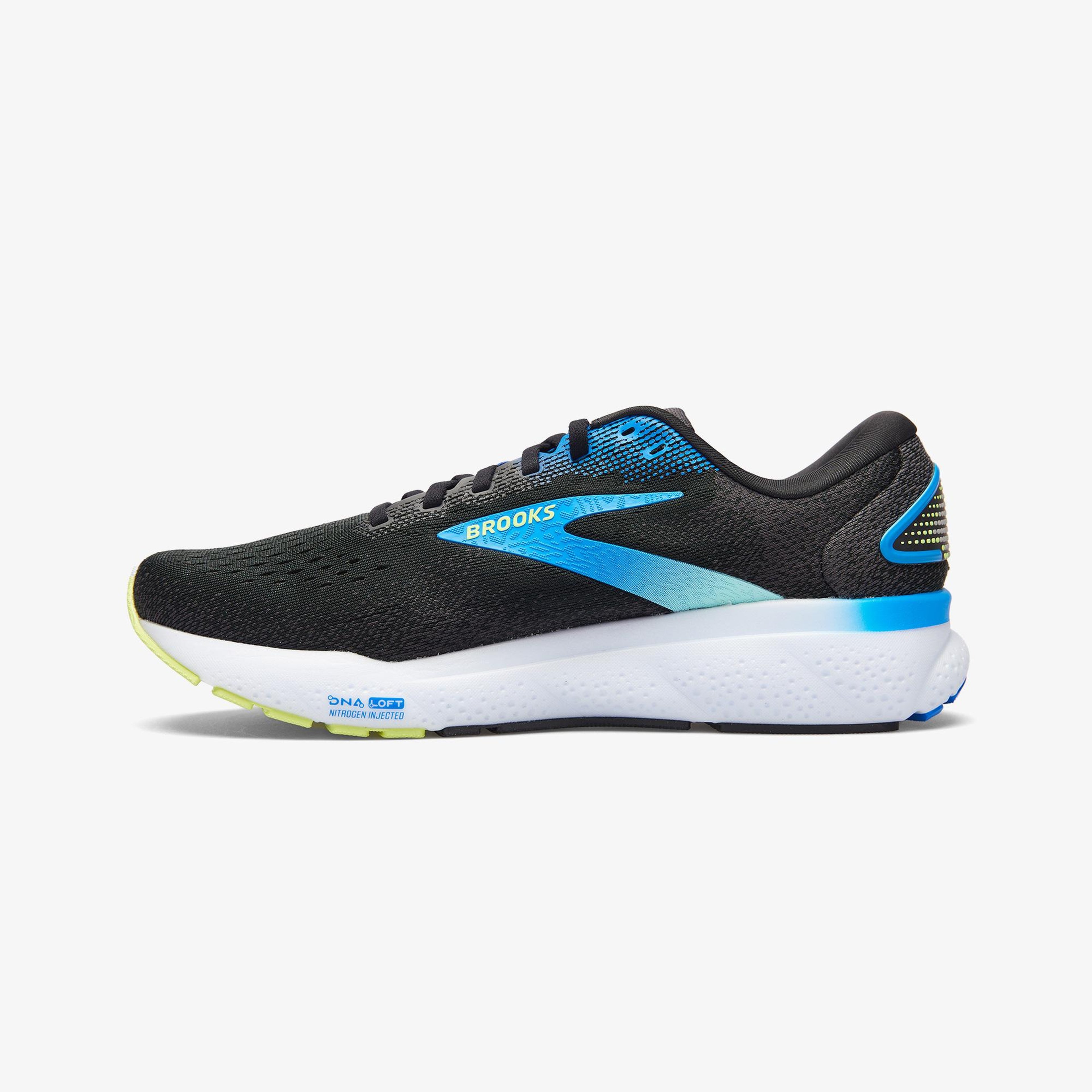 Brooks Ghost 16 Erkek Siyah/Mavi Koşu Ayakkabısı