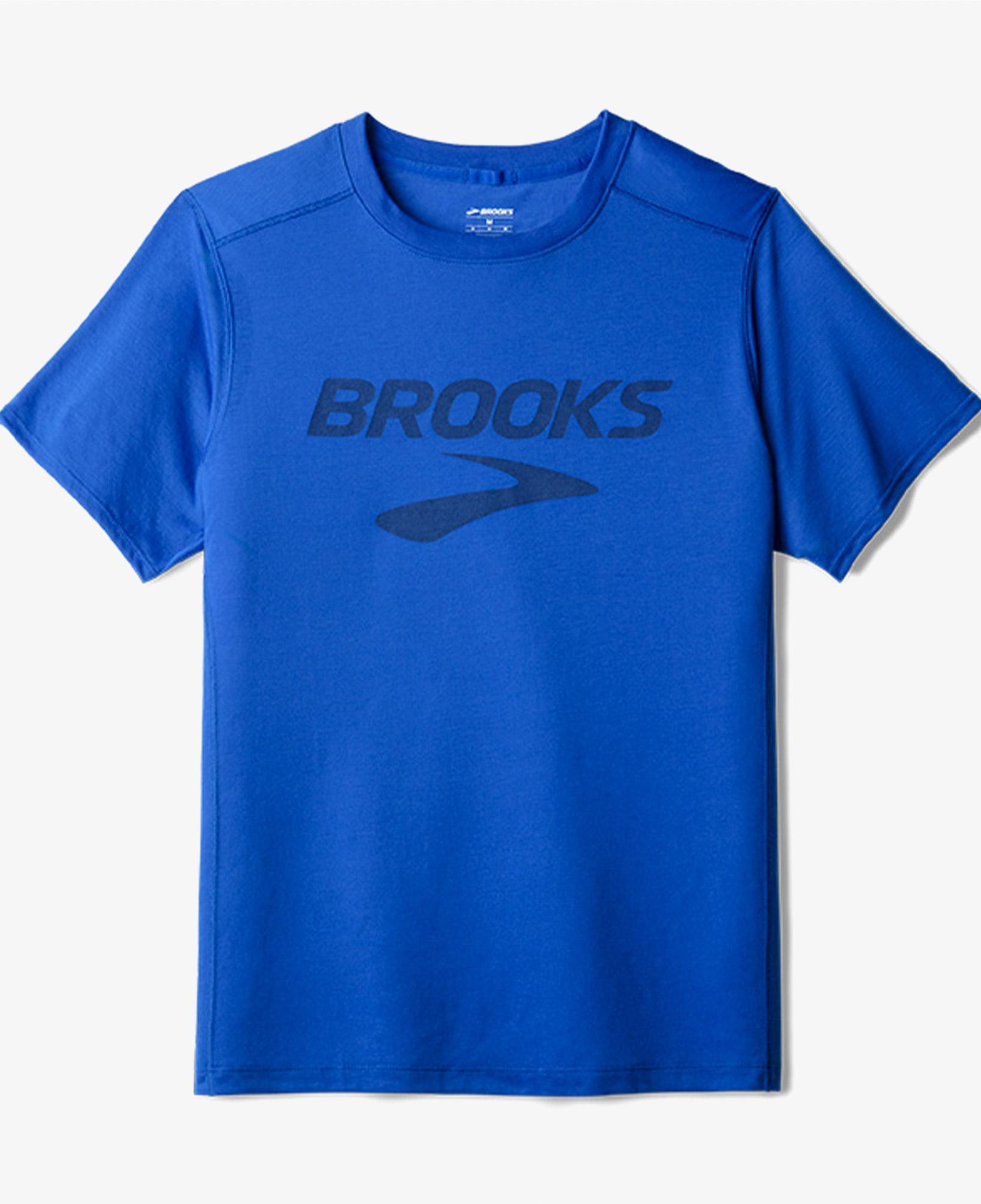Brooks Distance Sleeve 3.0 Erkek Mavi Koşu T-Shirt