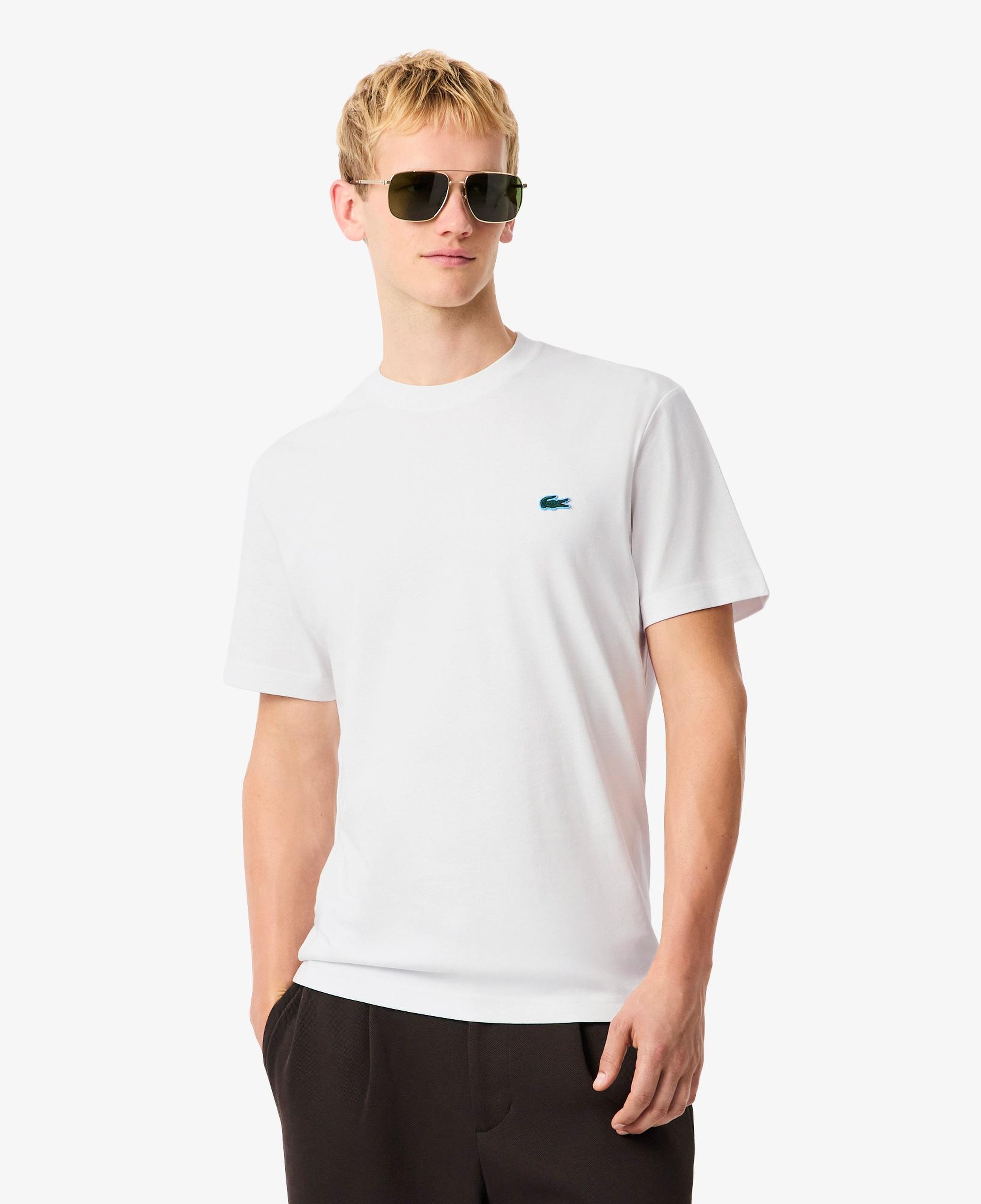 Lacoste Tennis Heritage Multi Print Erkek Beyaz T-Shirt
