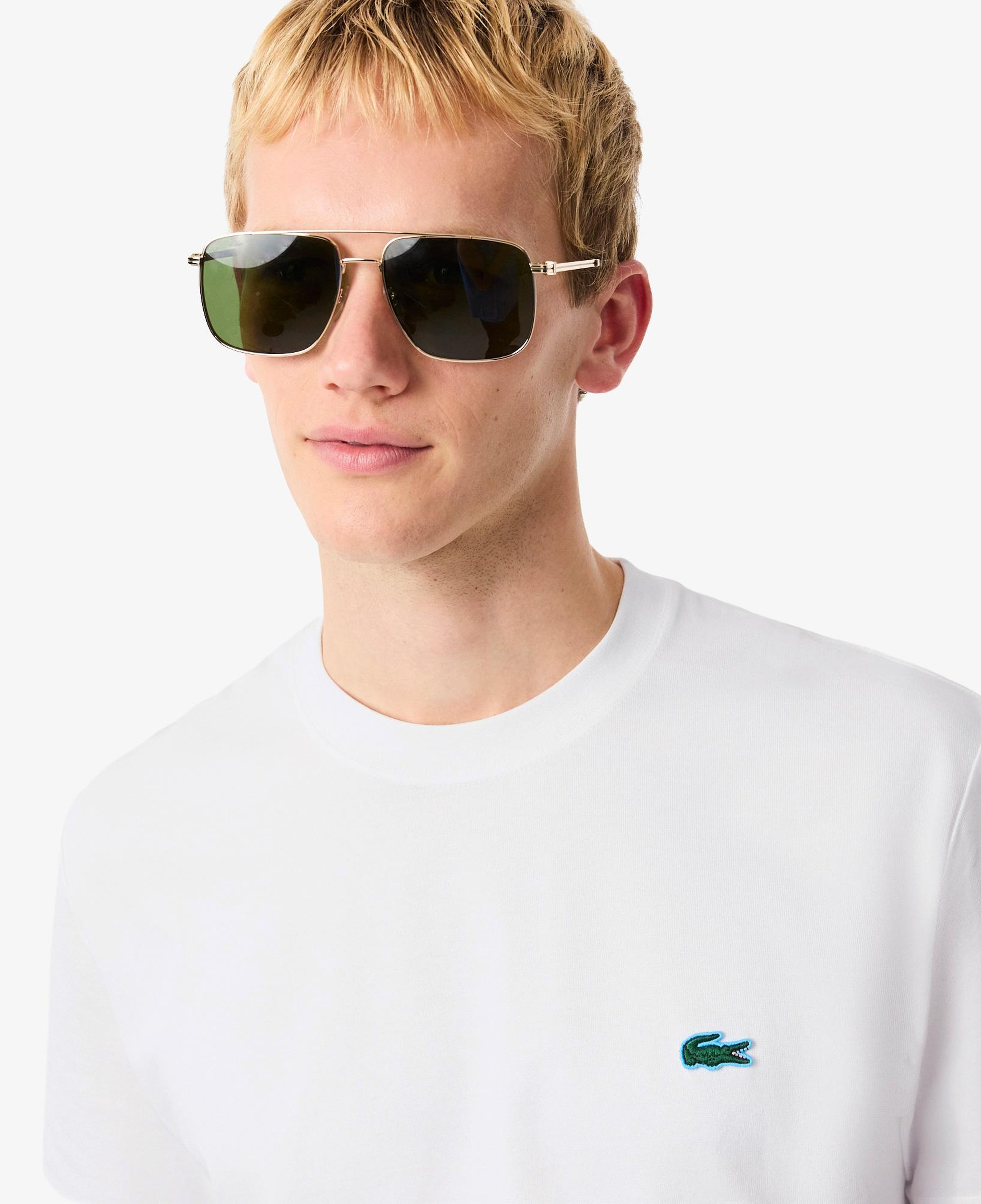 Lacoste Tennis Heritage Multi Print Erkek Beyaz T-Shirt