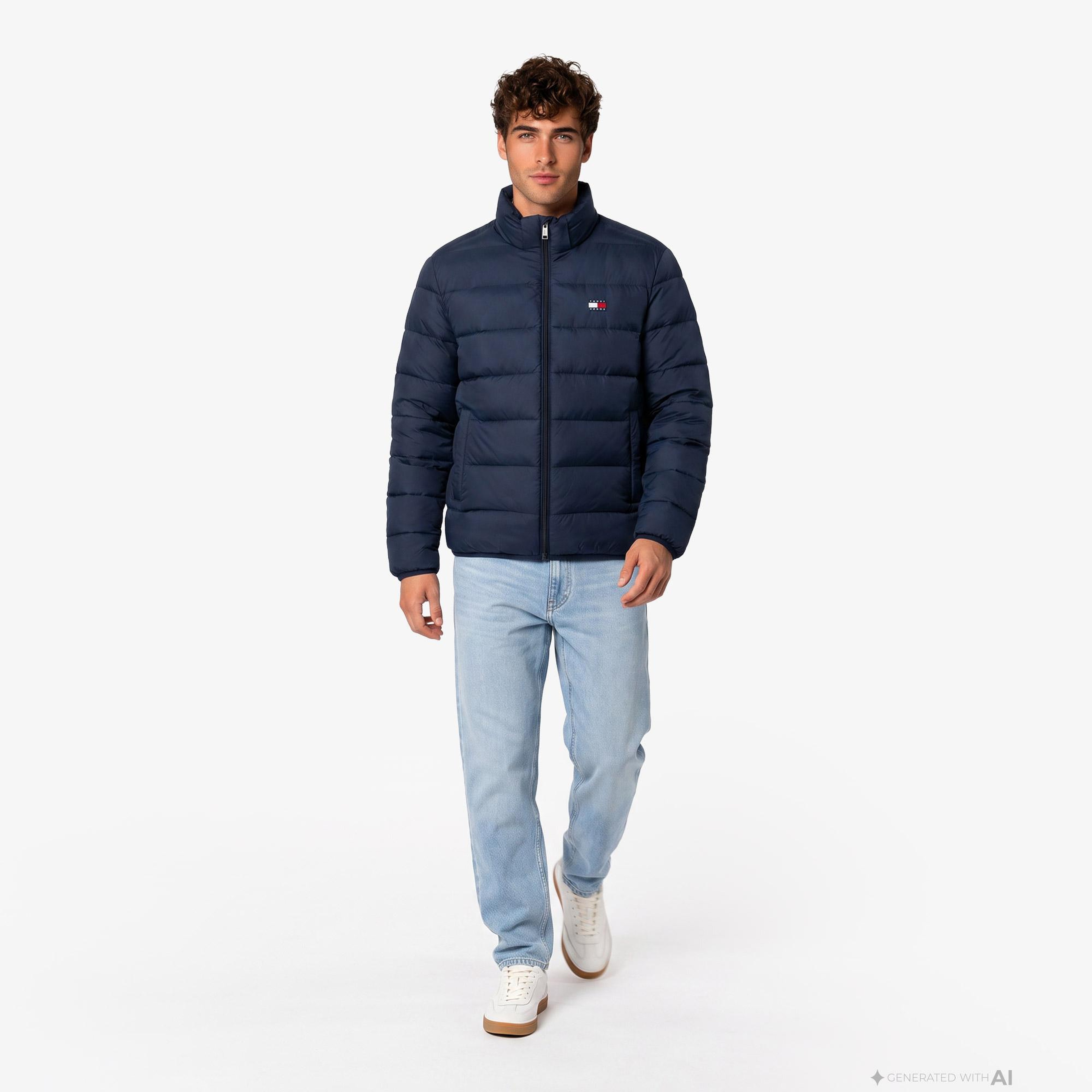 Tommy Hilfiger Light Down Erkek Lacivert Mont