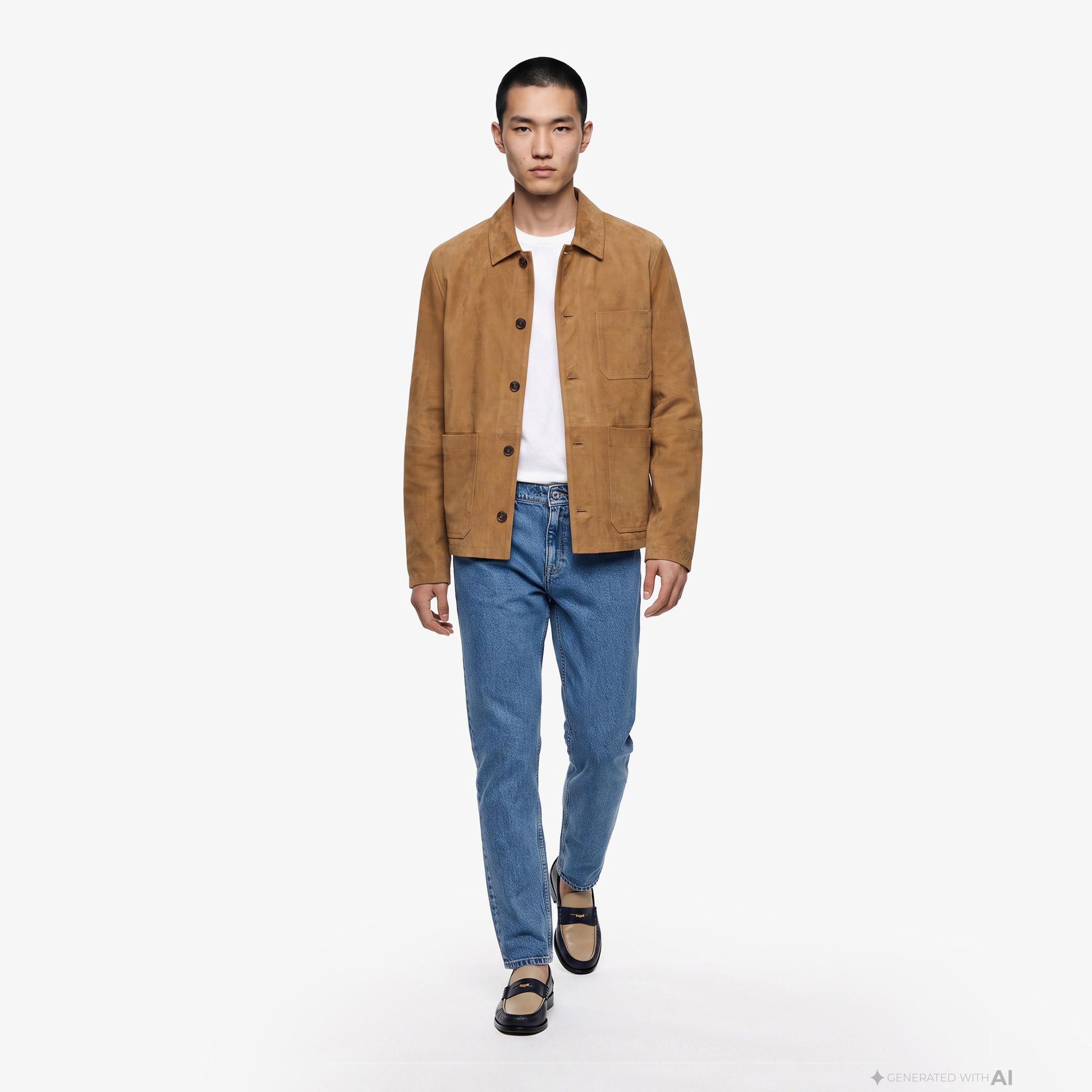 Tommy Hilfiger Suede Chore Erkek Kahverengi Ceket