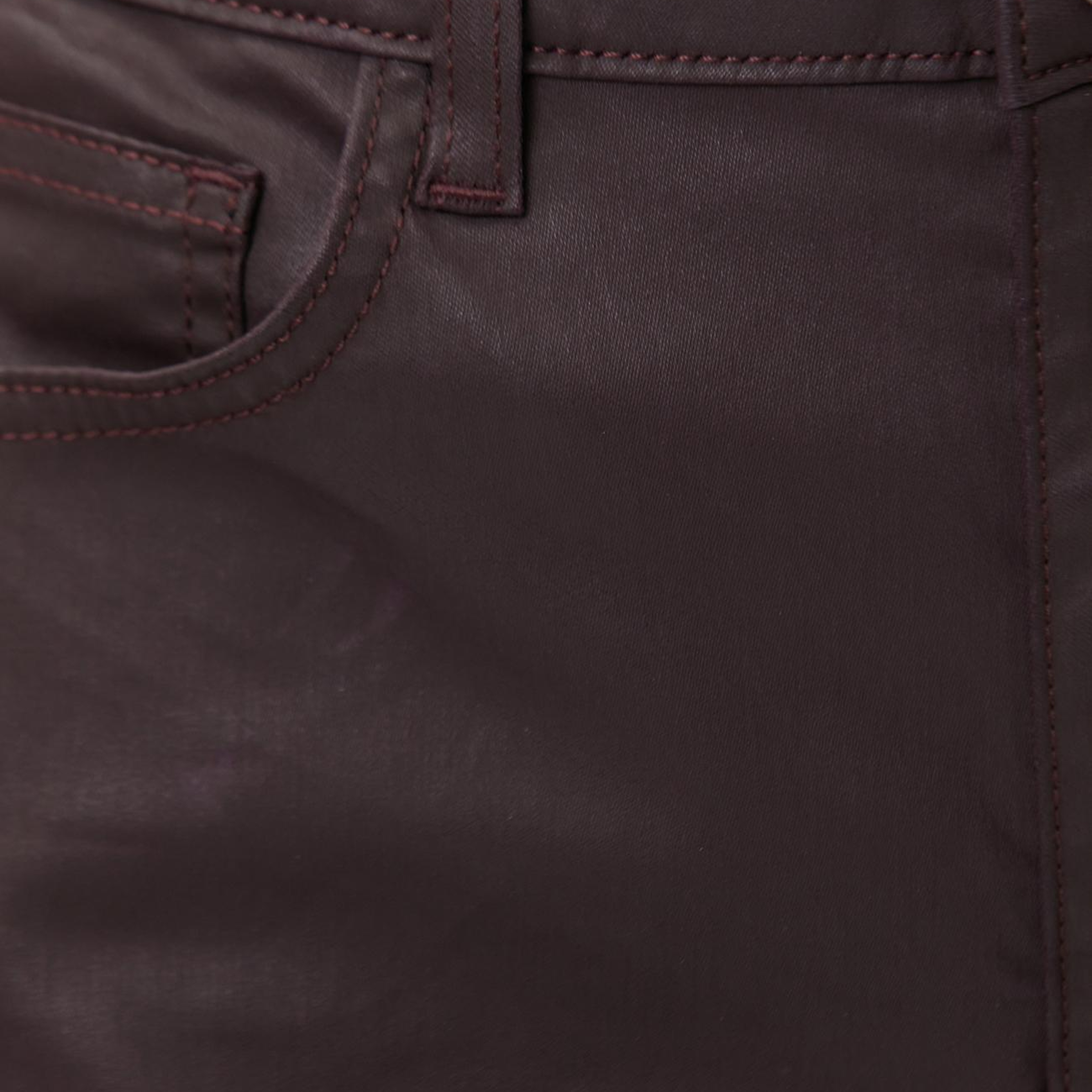 Network Kadın Mürdüm Kaplamalı Ütü İzli Flare Denim Pantolon