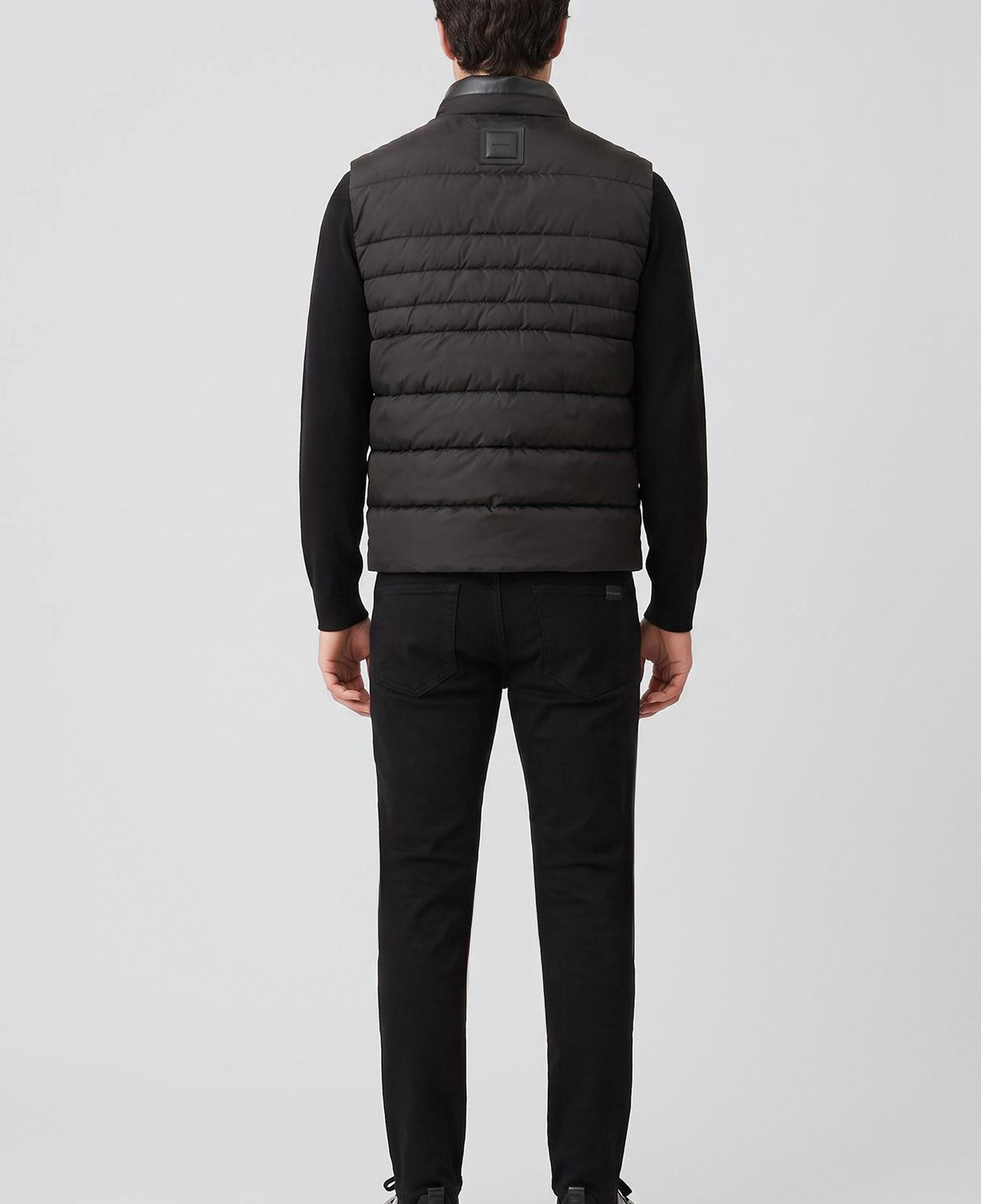 Network Erkek Siyah Dik Yaka Puffer Casual Yelek
