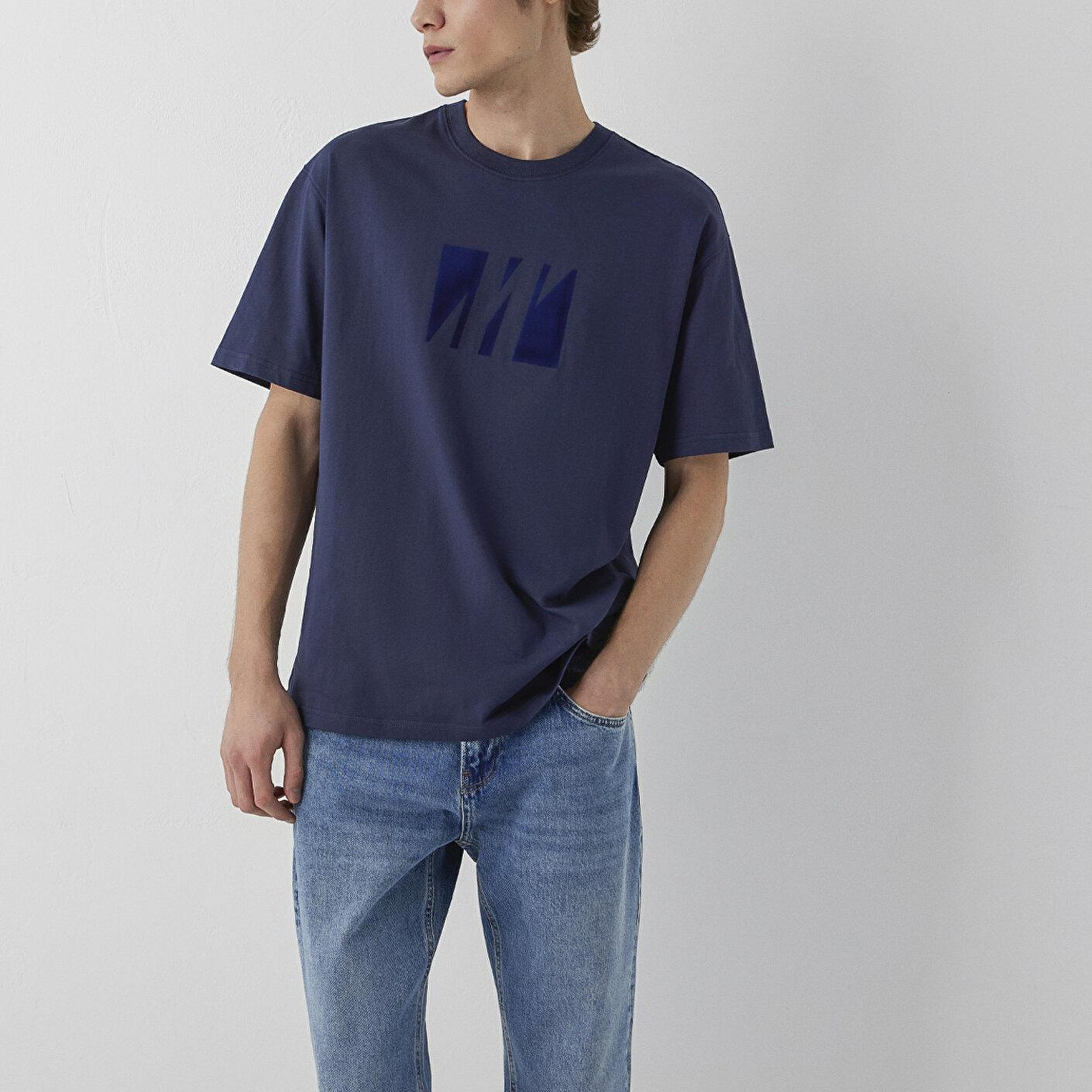 Mavi Mavi Pro Lacivert Tişört Loose Fit / Bol Rahat Kesim 0620057-82318