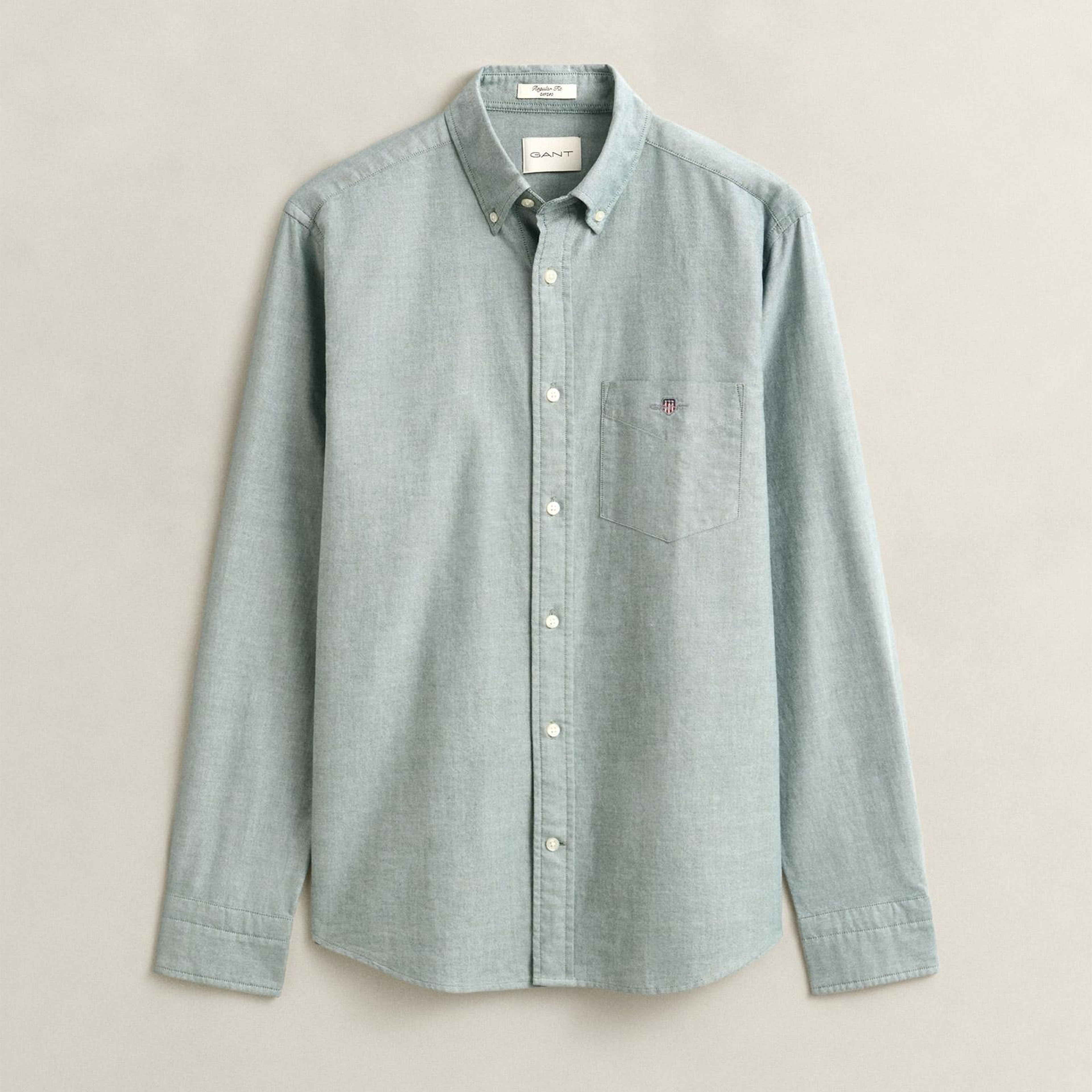 GANT Erkek Yeşil Regular Fit Oxford Gömlek