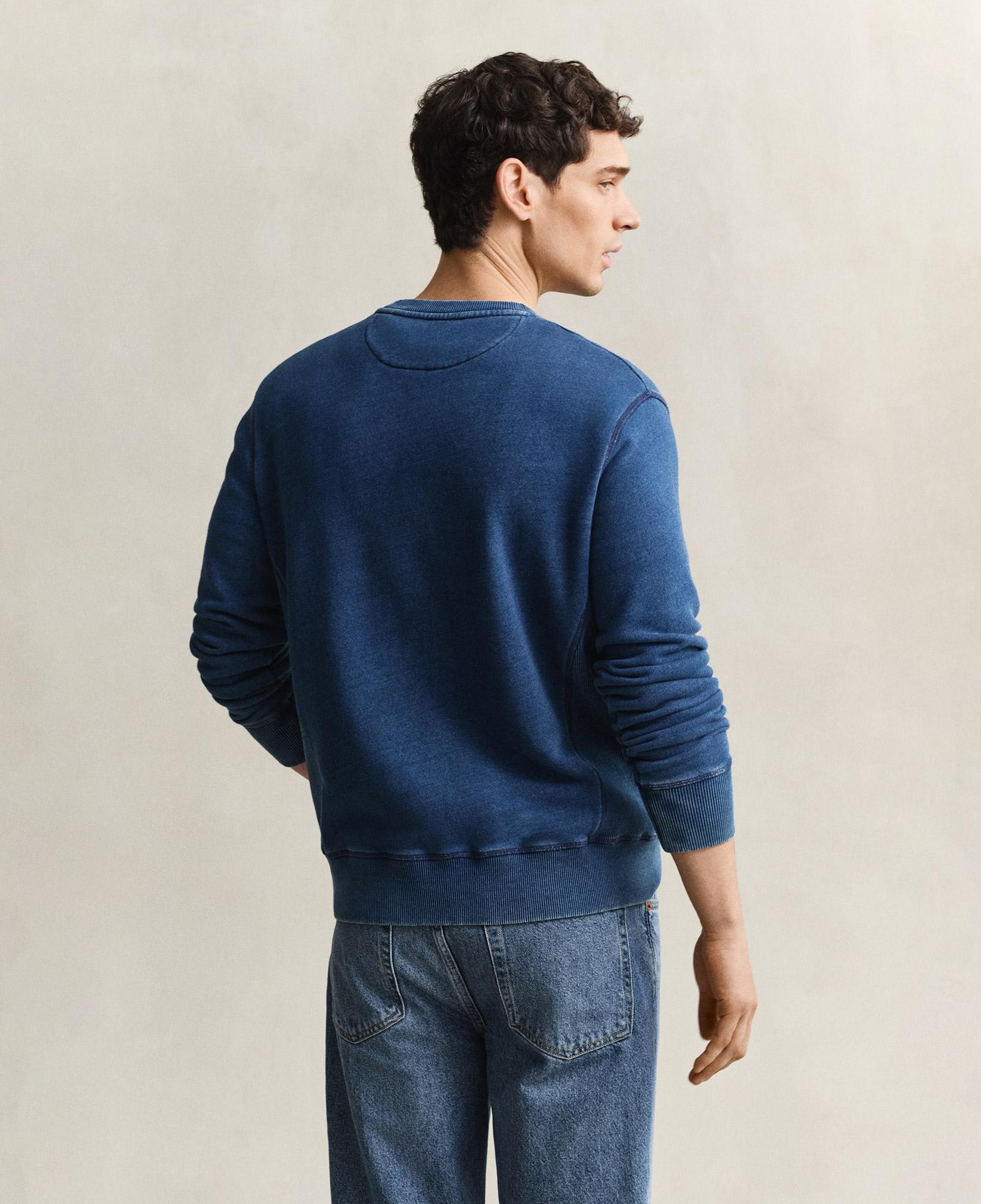 GANT Erkek Mavi Bisiklet Yaka Sweatshirt