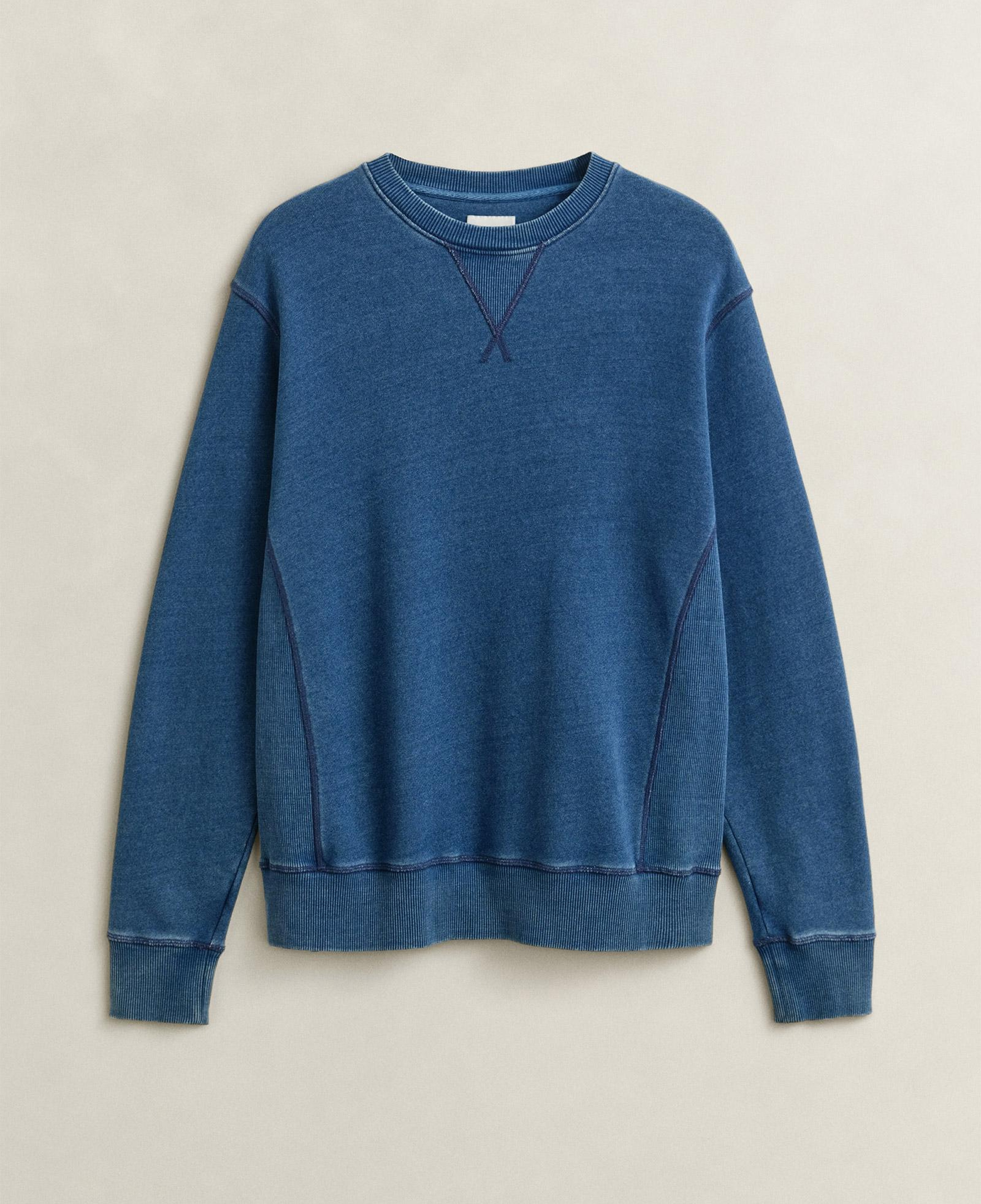 GANT Erkek Mavi Bisiklet Yaka Sweatshirt