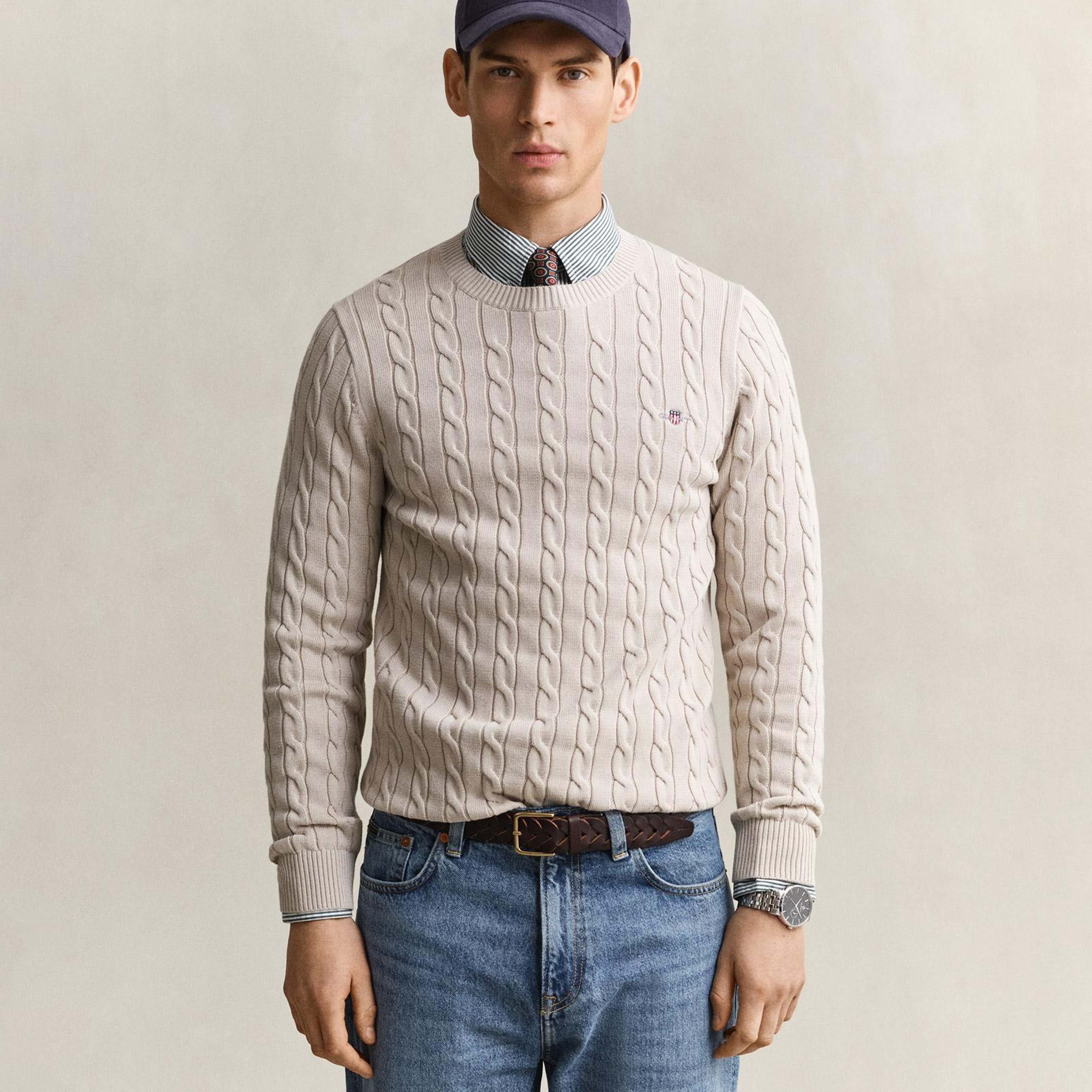 GANT Erkek Bej Regular Fit Kazak