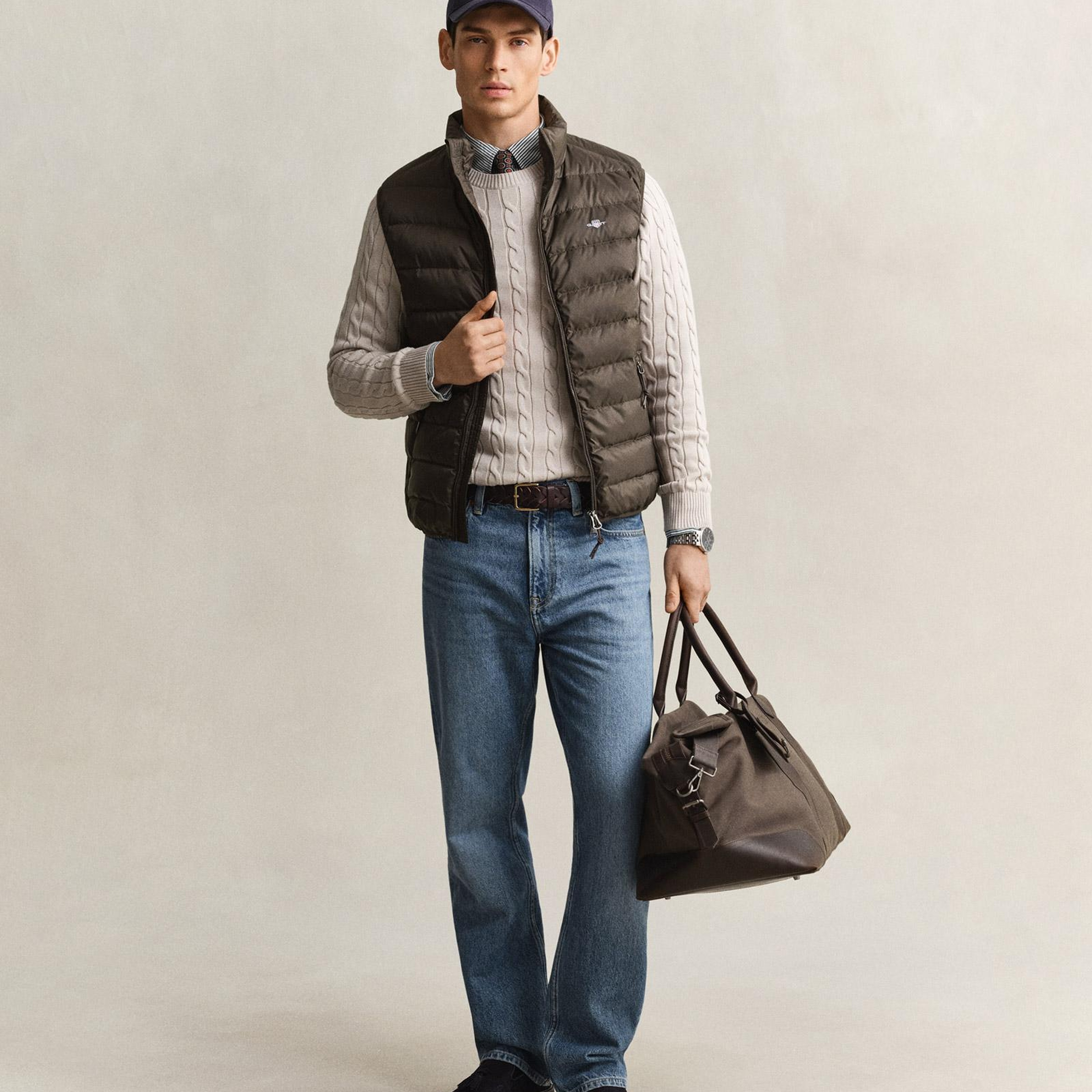 GANT Erkek Kahverengi Regular Fit Yelek