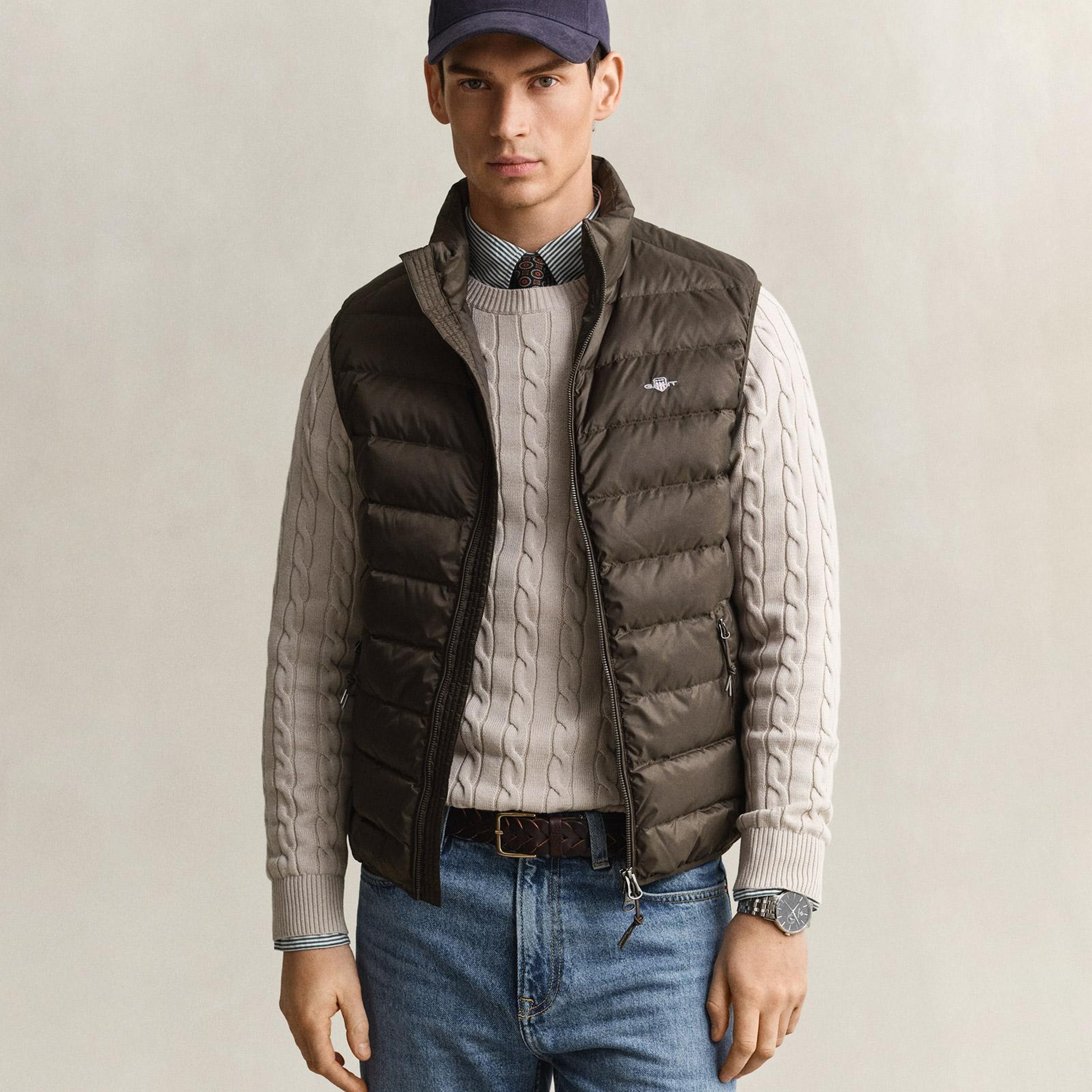 GANT Erkek Kahverengi Regular Fit Yelek